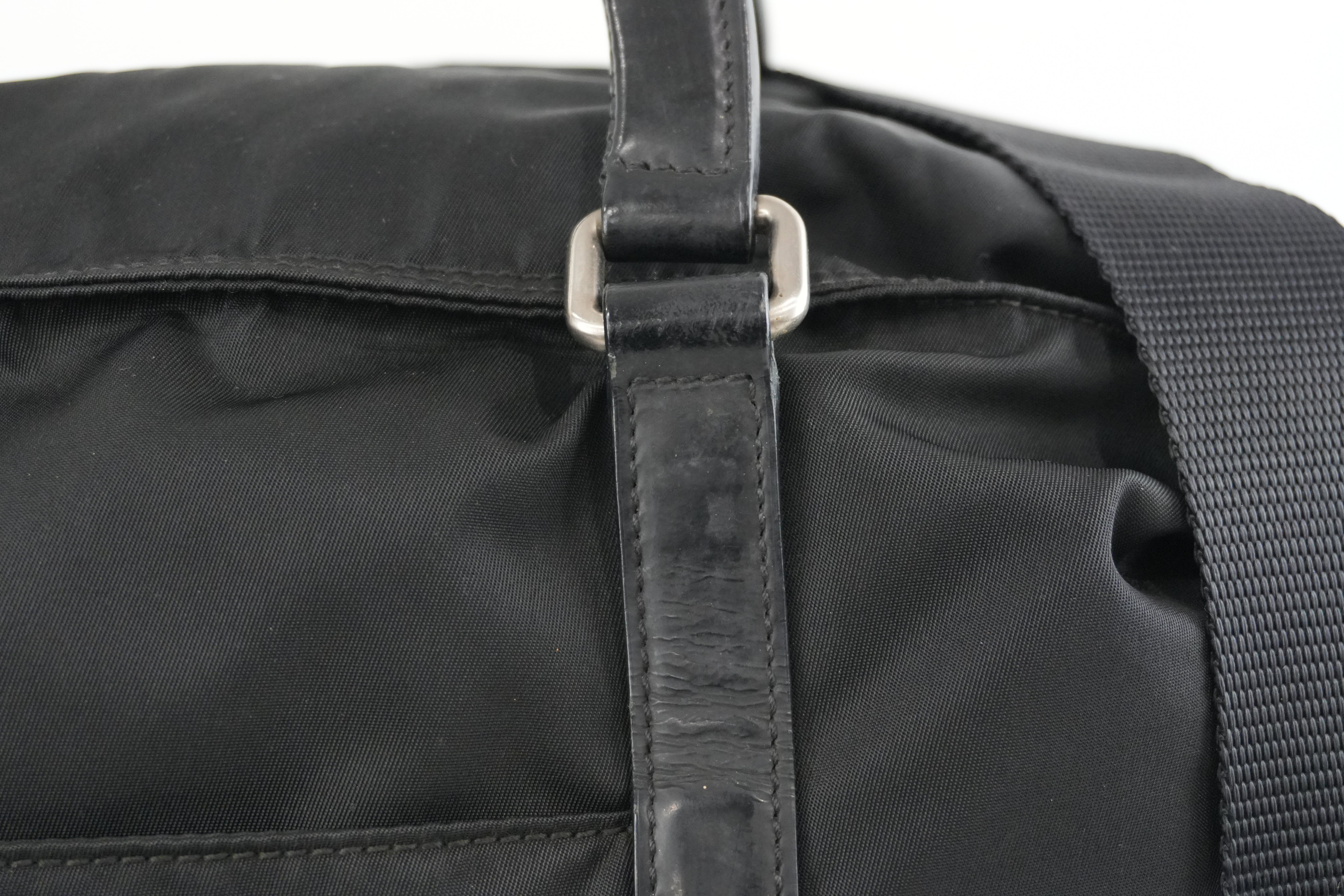 Prada Two Way Tote Bag Nylon Black Used
