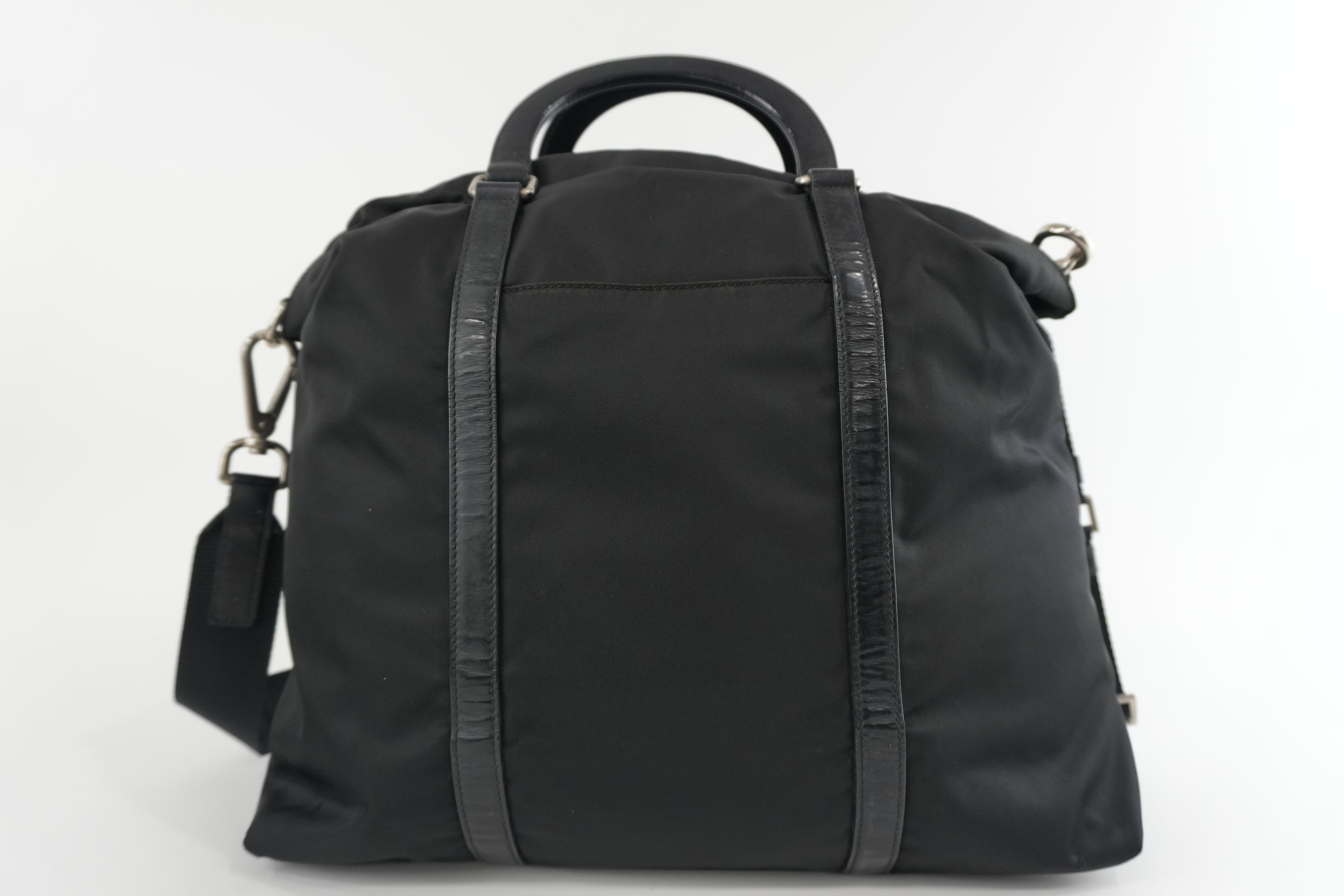 Prada Two Way Tote Bag Nylon Black Used