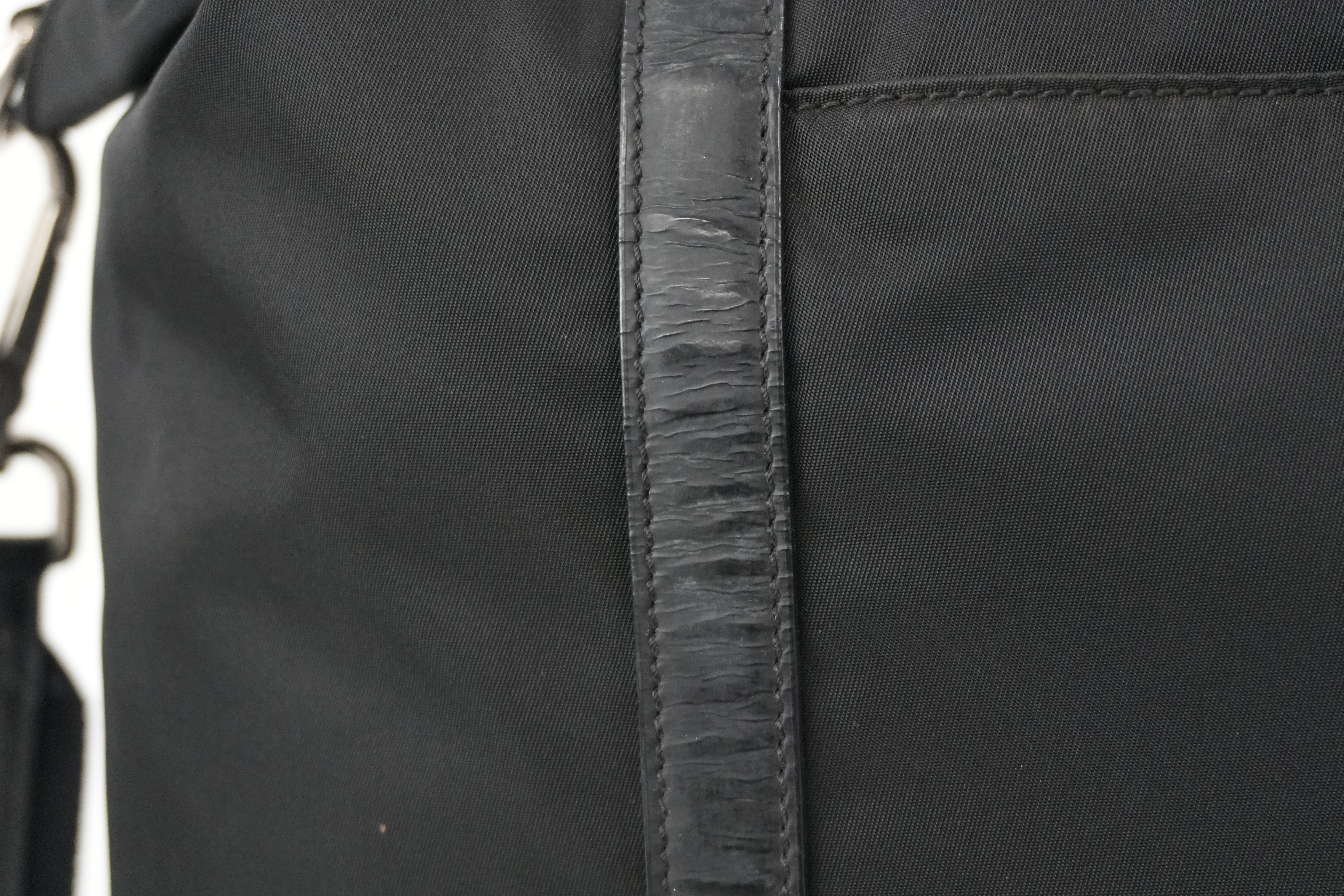 Prada Two Way Tote Bag Nylon Black Used