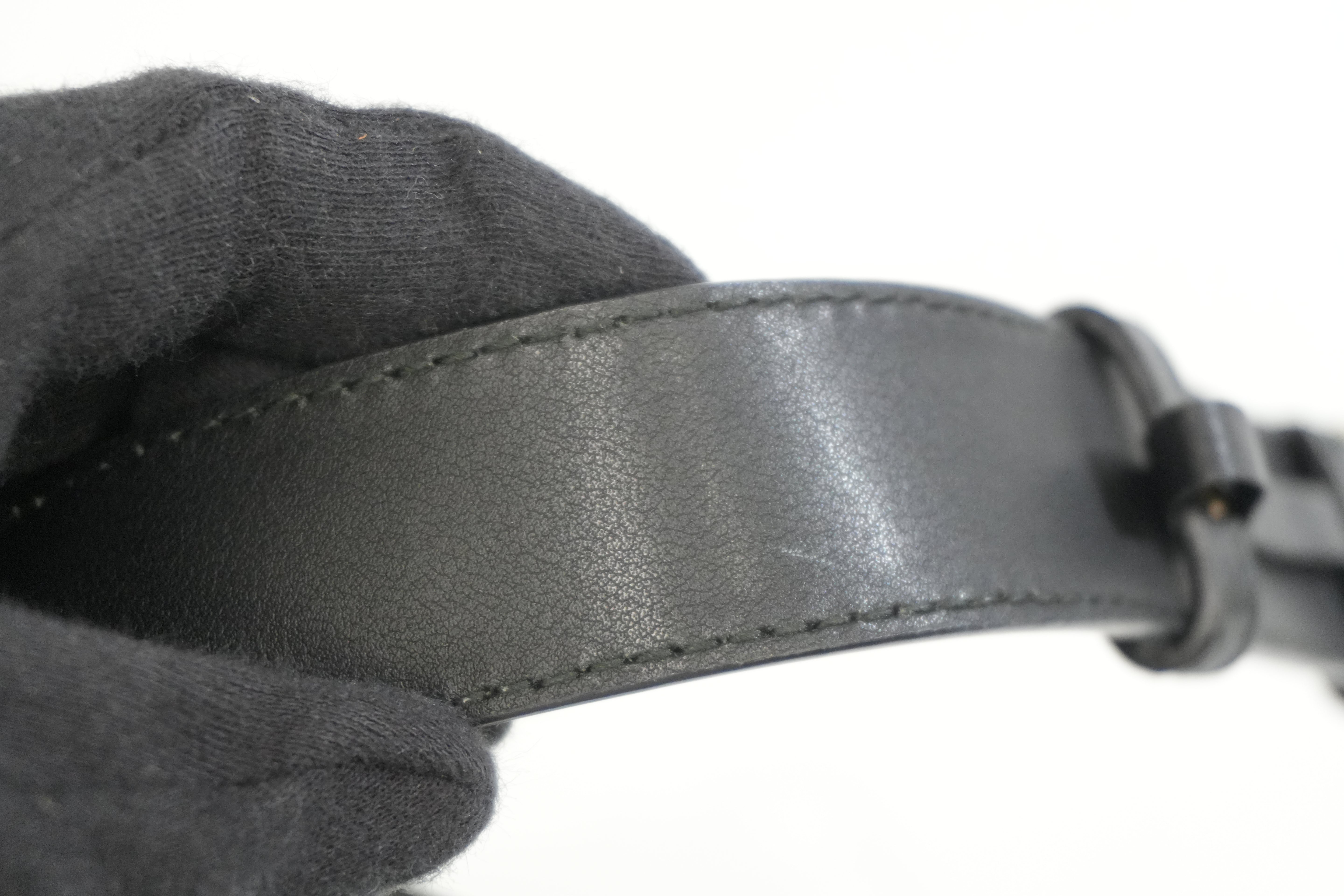 Pre-owned Gucci Marmont Belt Bag Size 85 Black