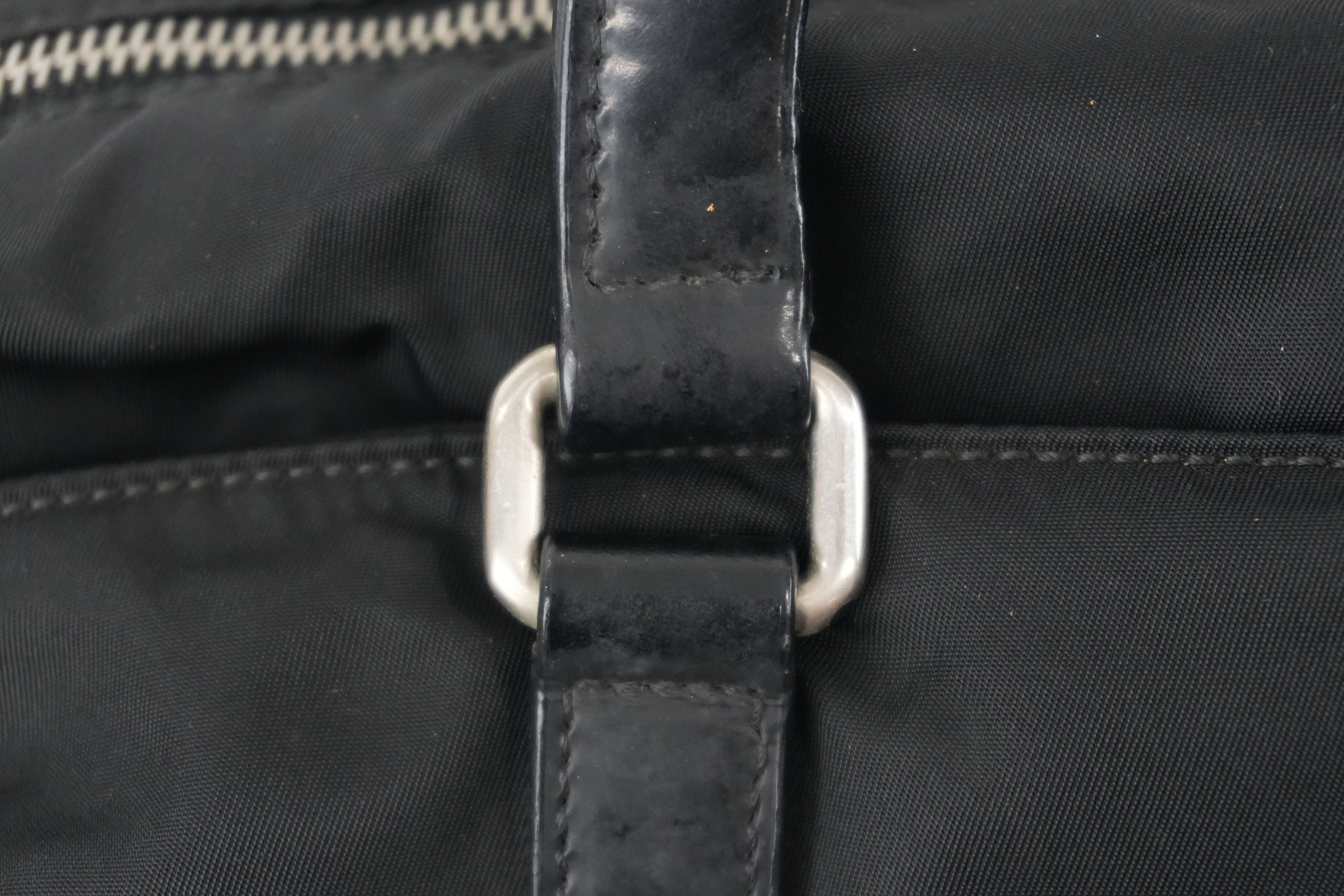 Prada Two Way Tote Bag Nylon Black Used