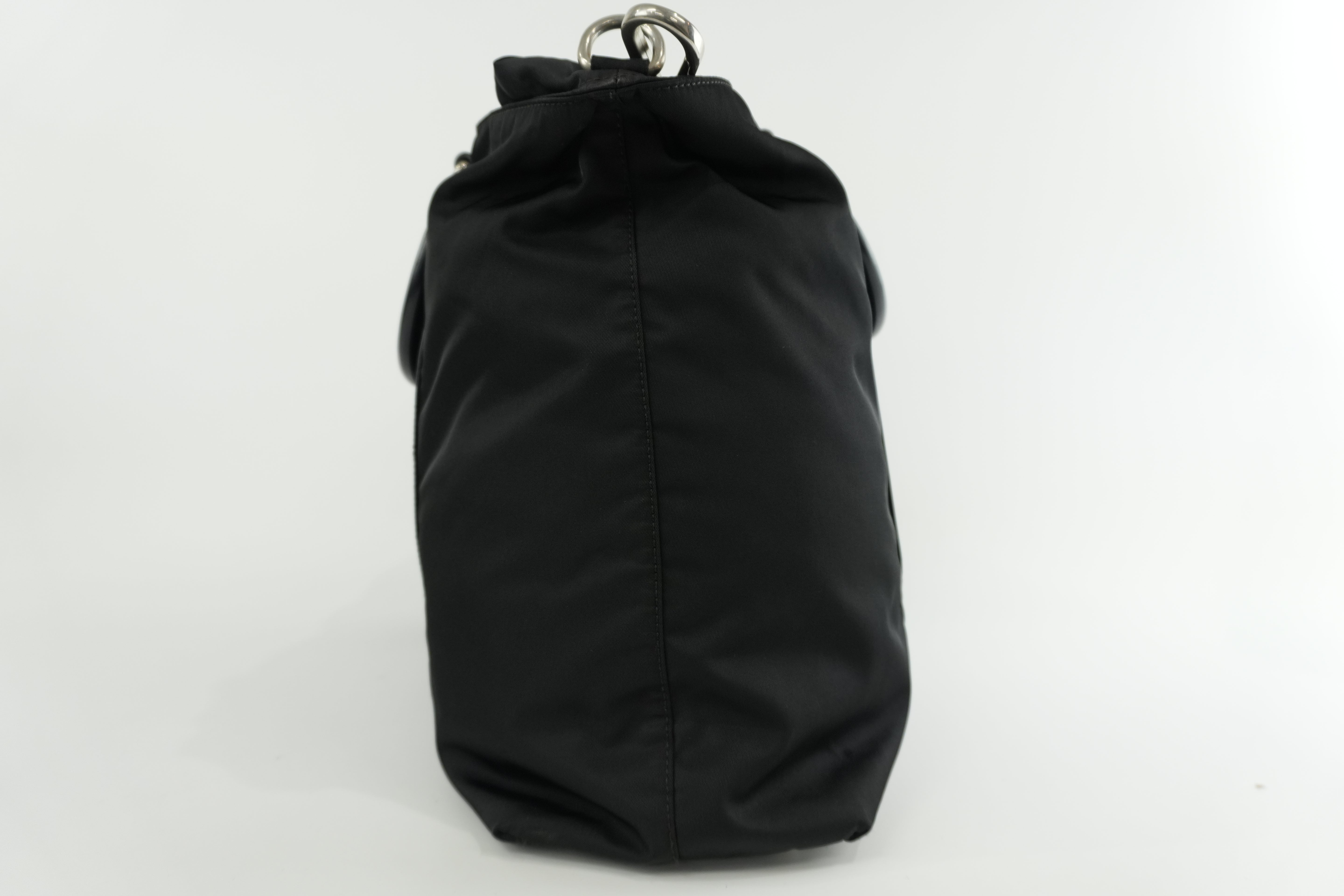 Prada Two Way Tote Bag Nylon Black Used