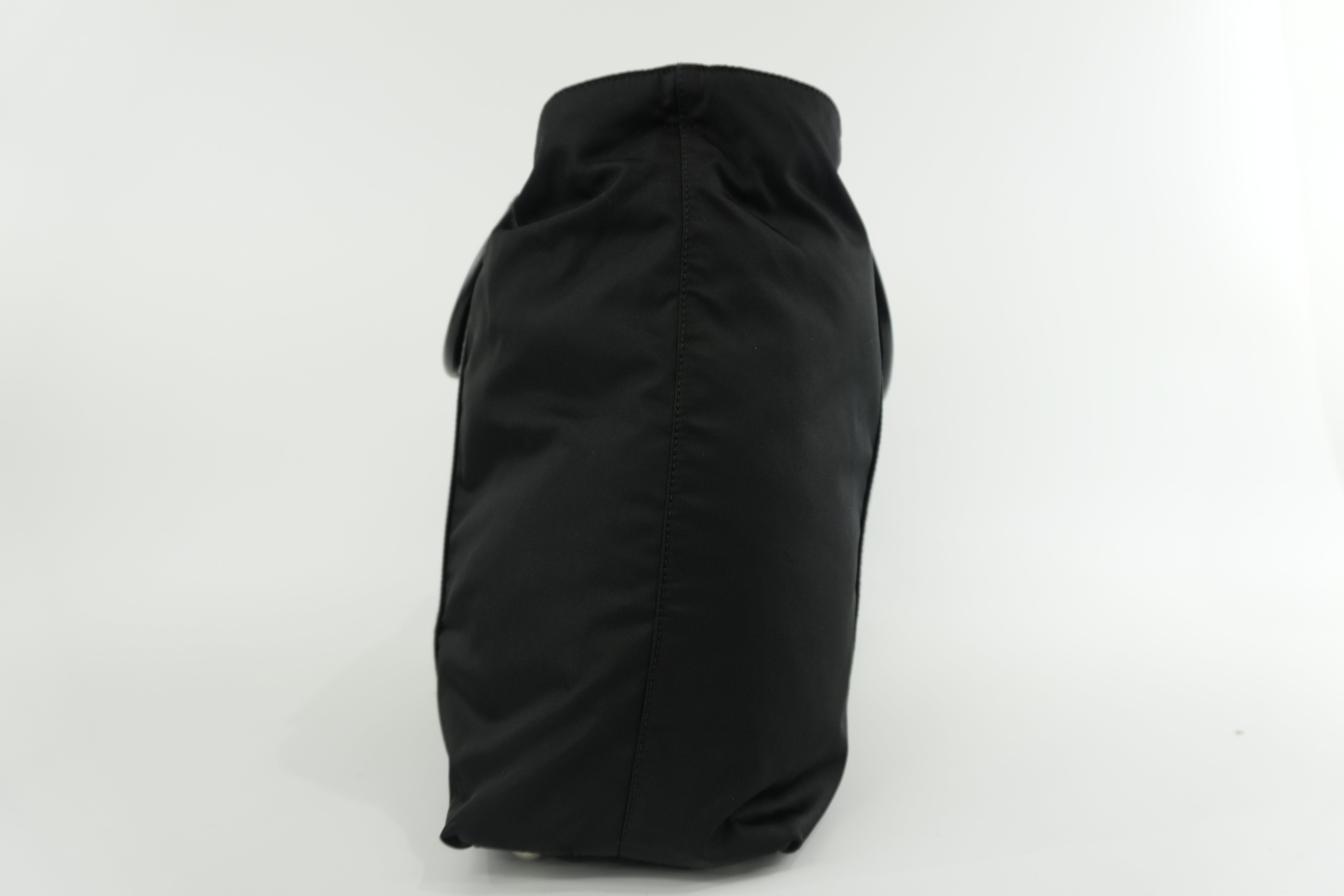 Prada Two Way Tote Bag Nylon Black Used