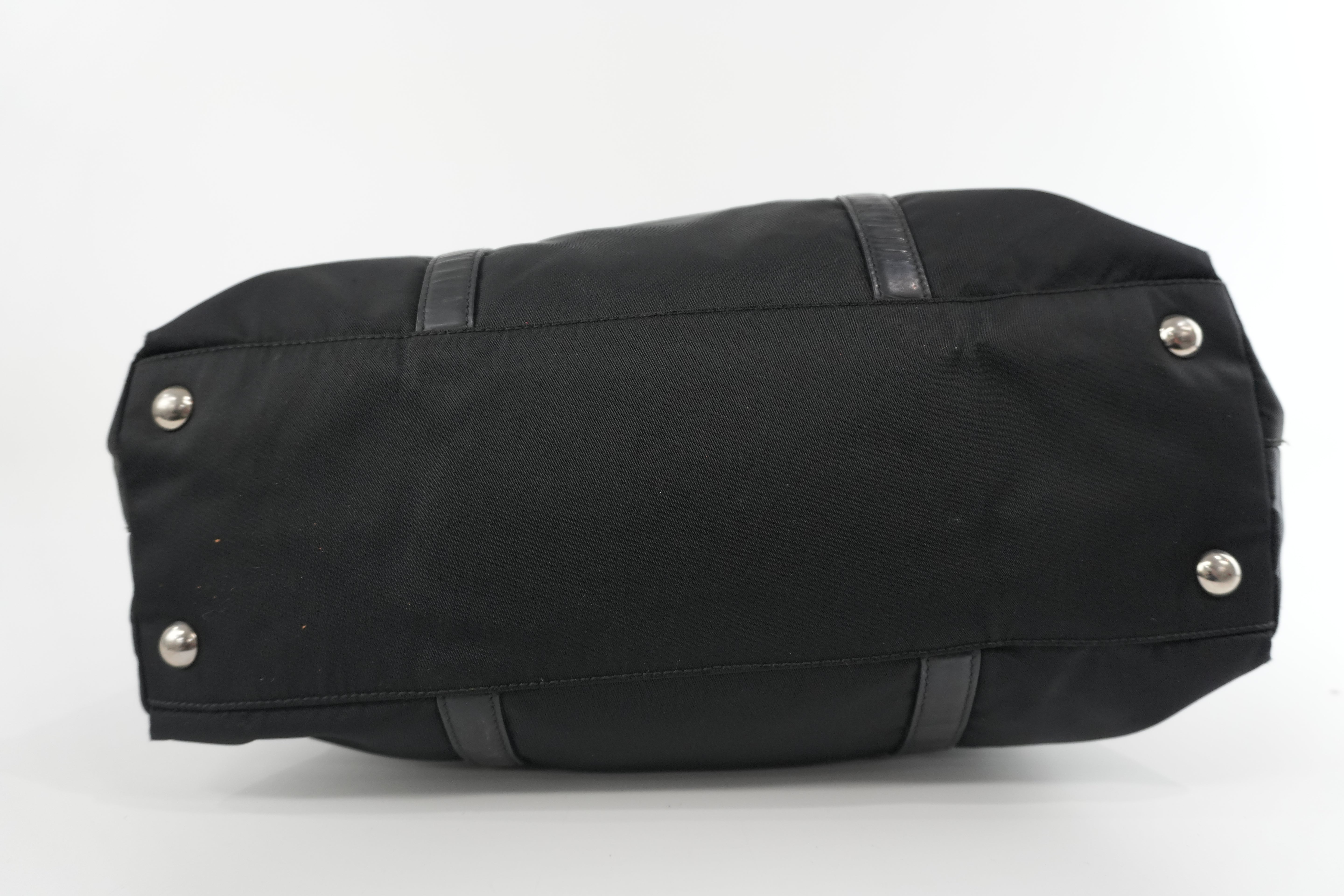 Prada Two Way Tote Bag Nylon Black Used