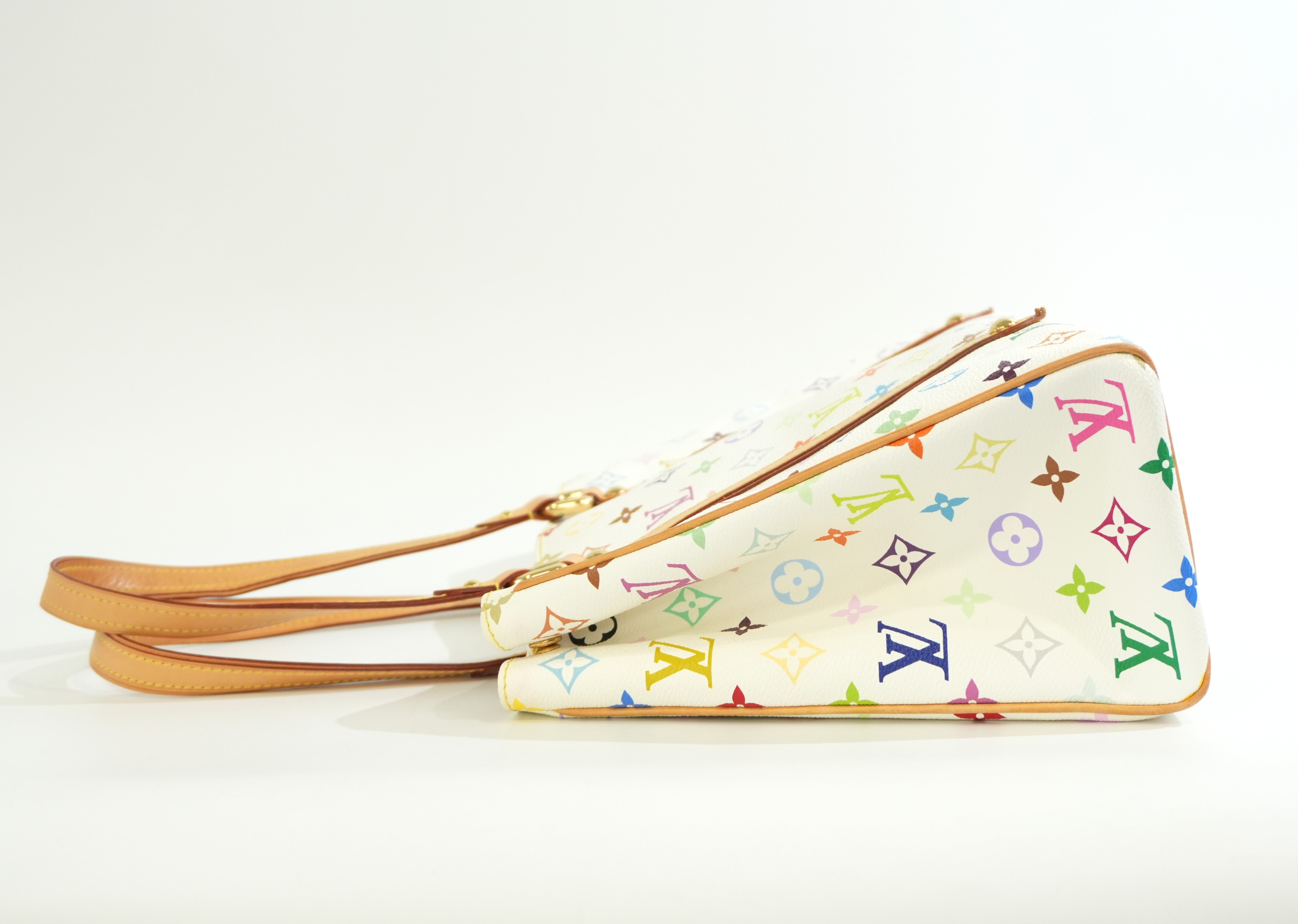 Pre-owned Louis Vuitton Multicolor Aurelia MM Tote Bag White
