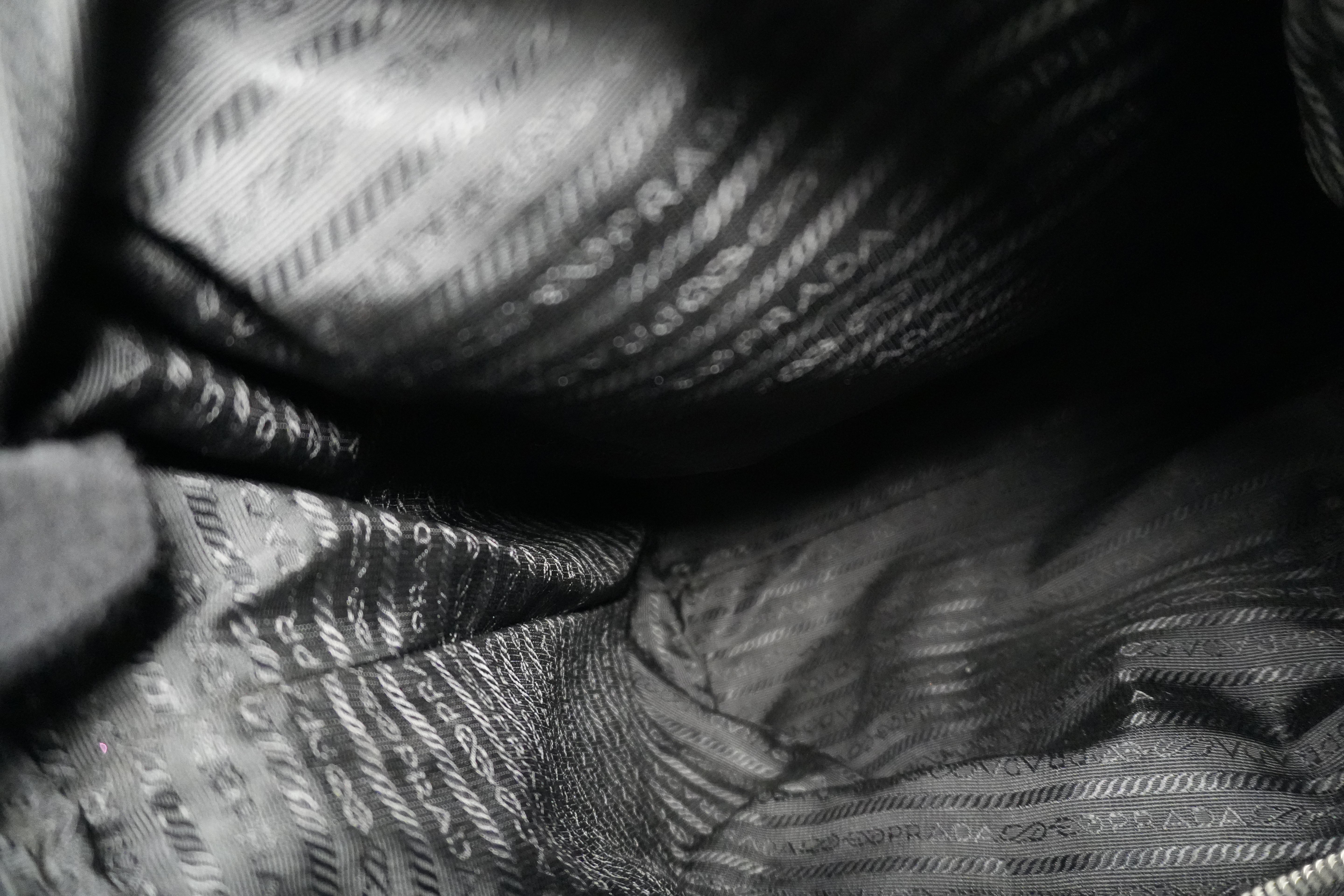 Prada Two Way Tote Bag Nylon Black Used