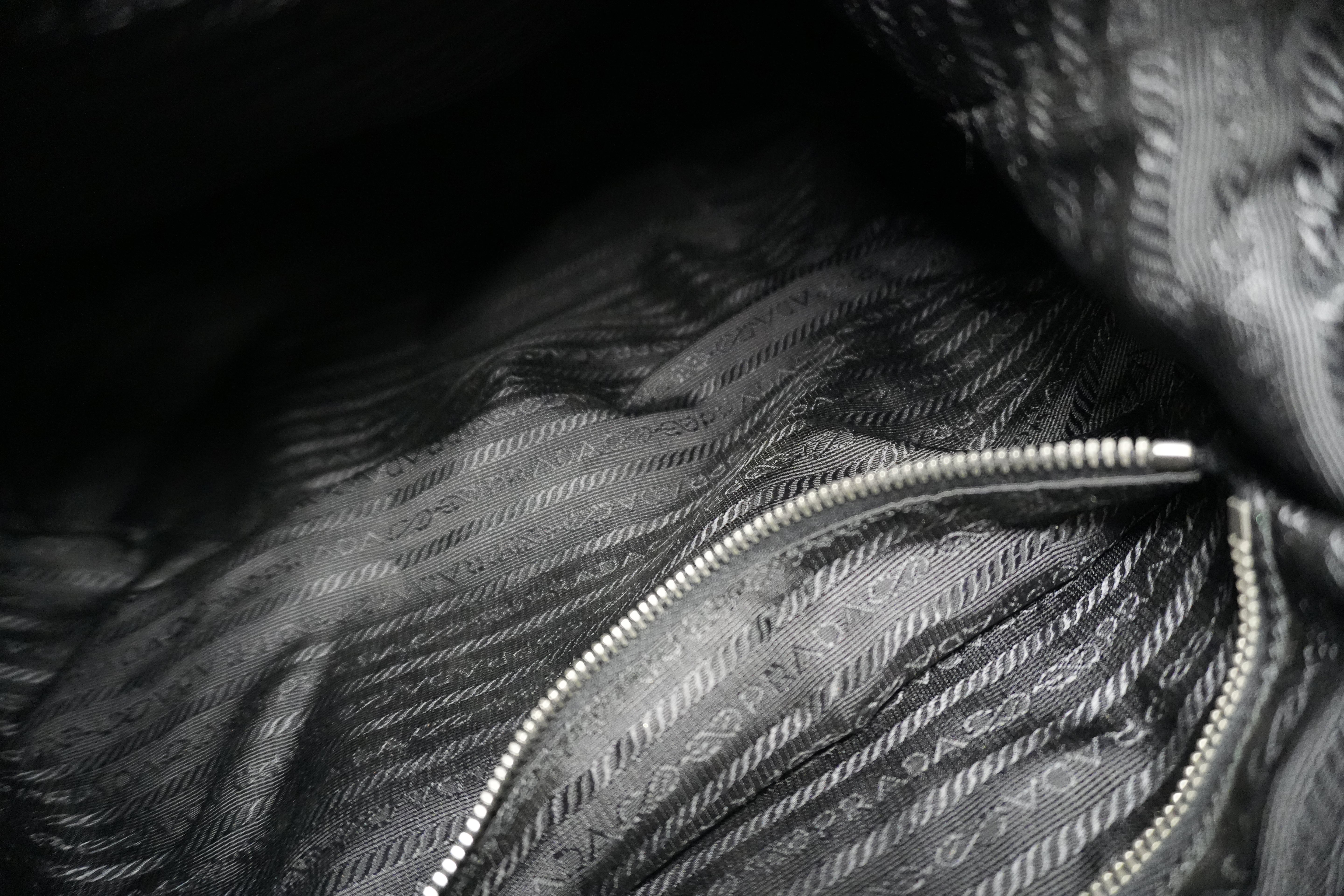 Prada Two Way Tote Bag Nylon Black Used