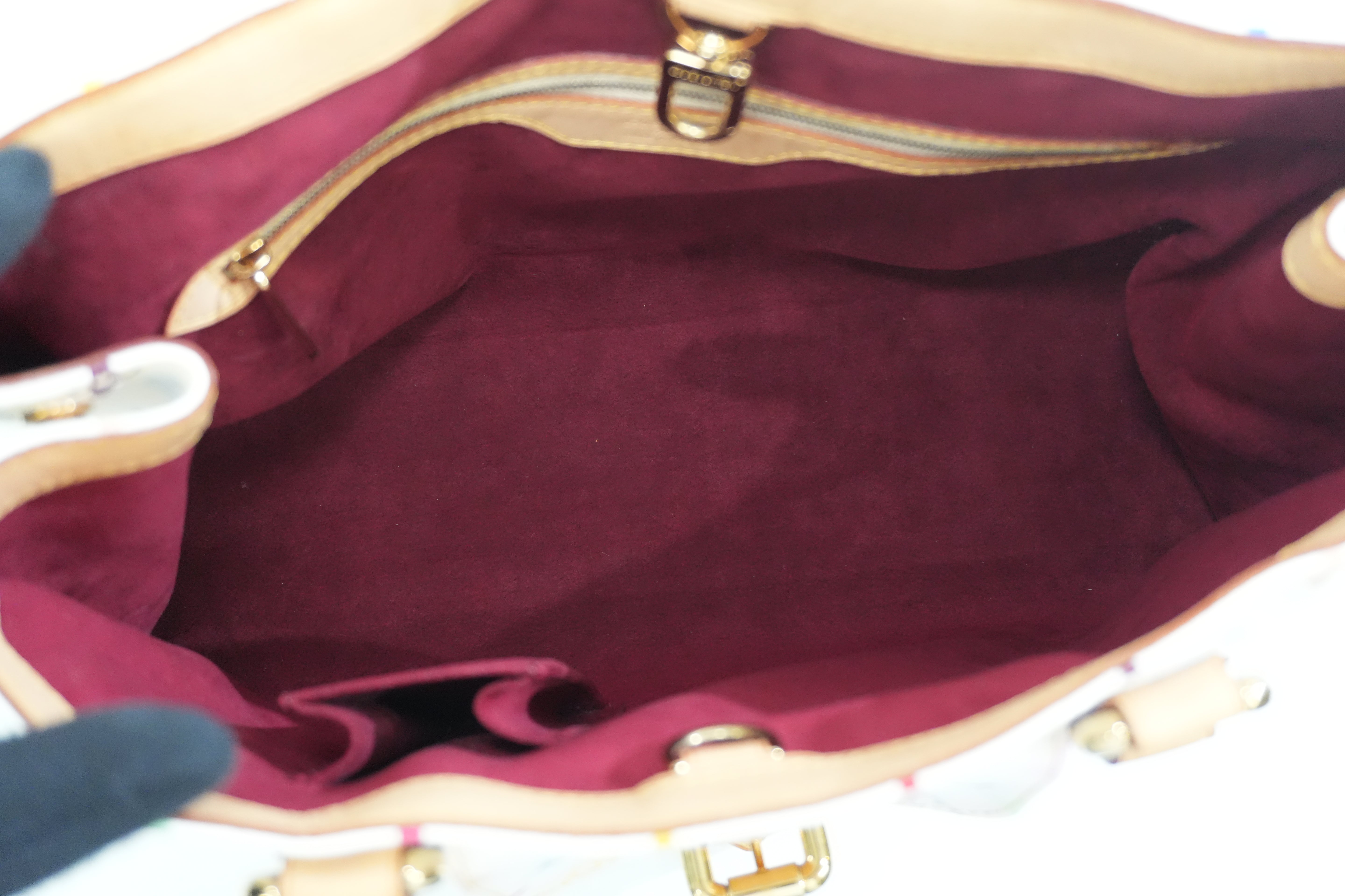 Pre-owned Louis Vuitton Multicolor Aurelia MM Tote Bag White