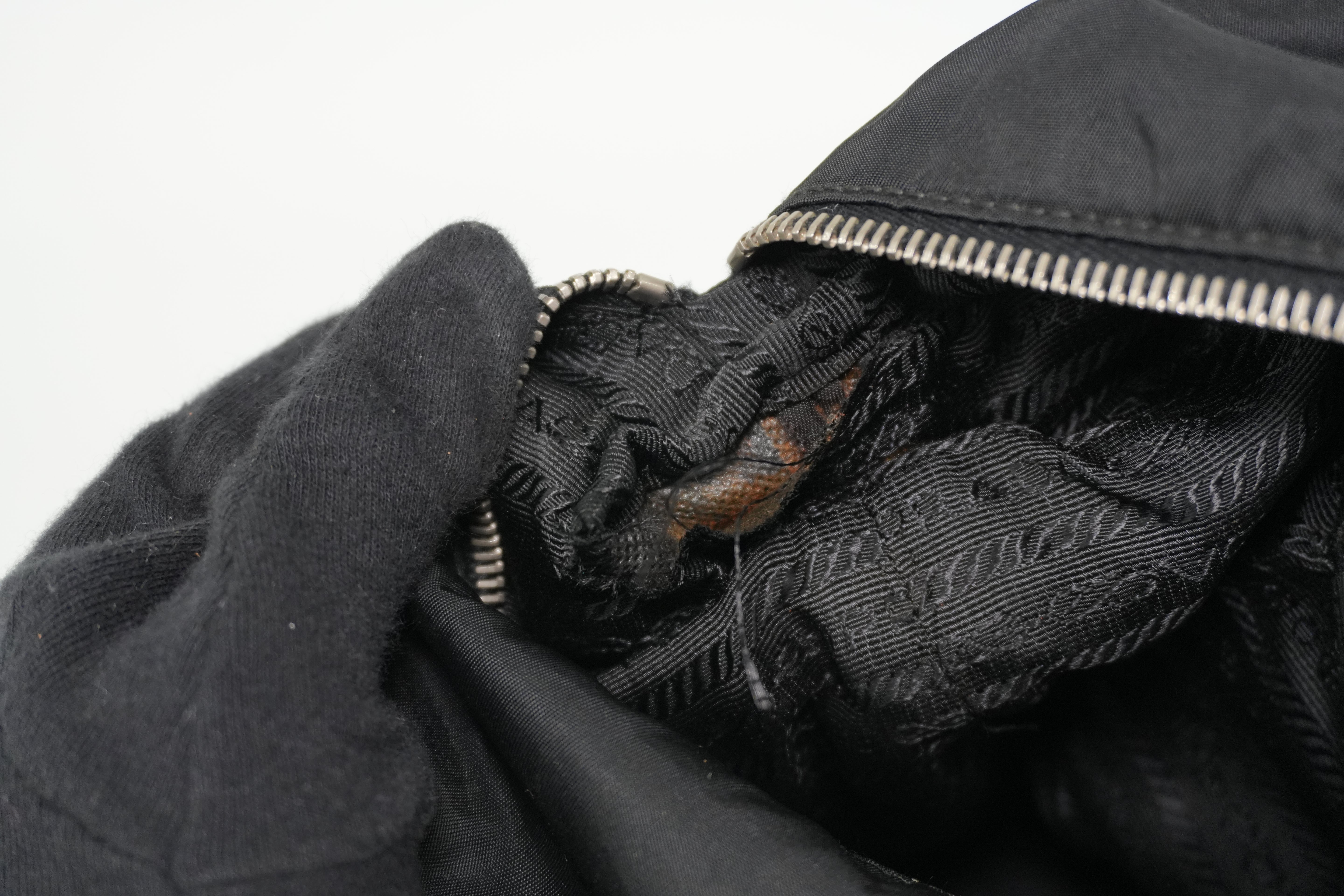 Prada Two Way Tote Bag Nylon Black Used