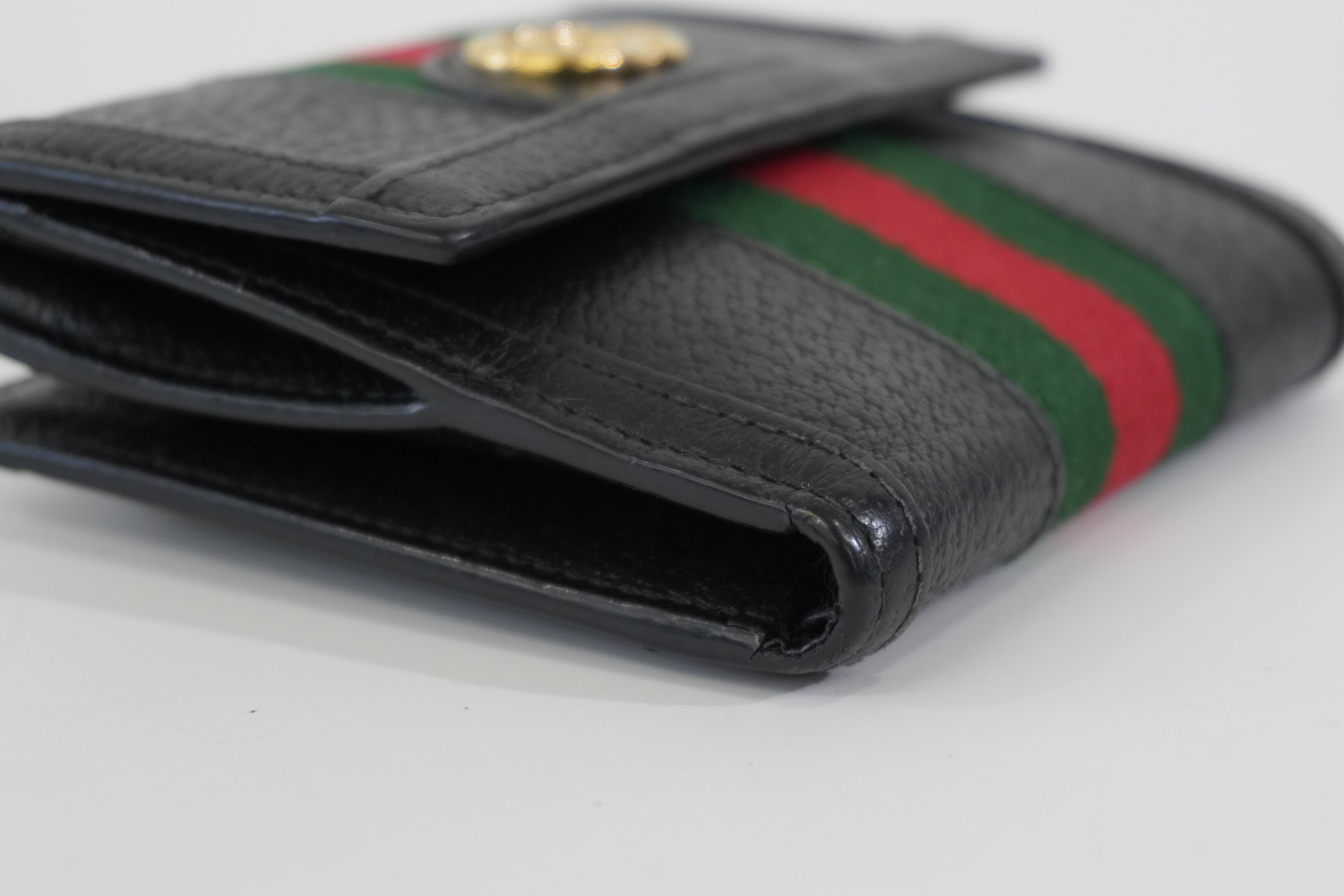 Pre-owned Gucci Ophidia Bifold Wallet Black