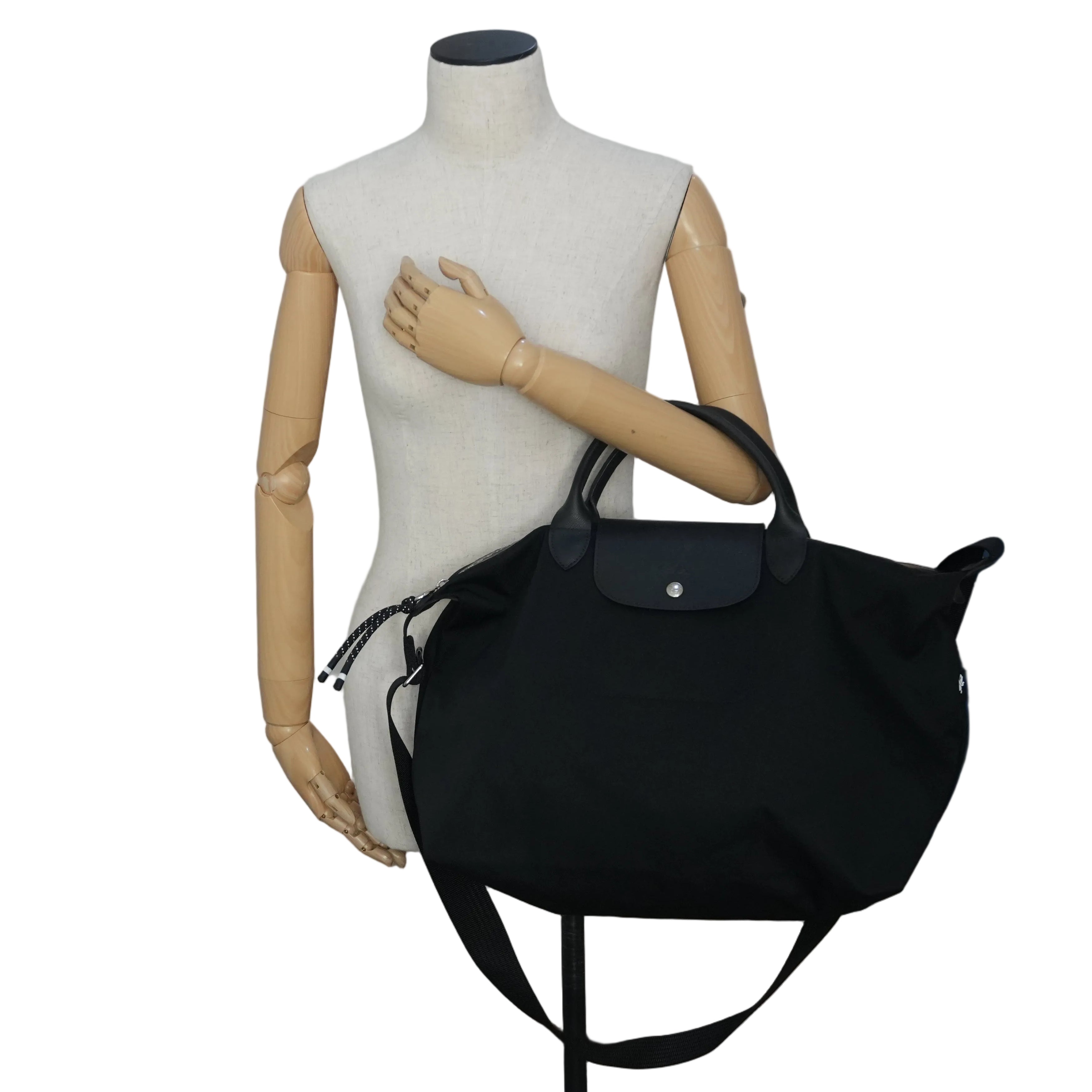 Pre-owned Longchamp Two Way Shoulder Bag Black
