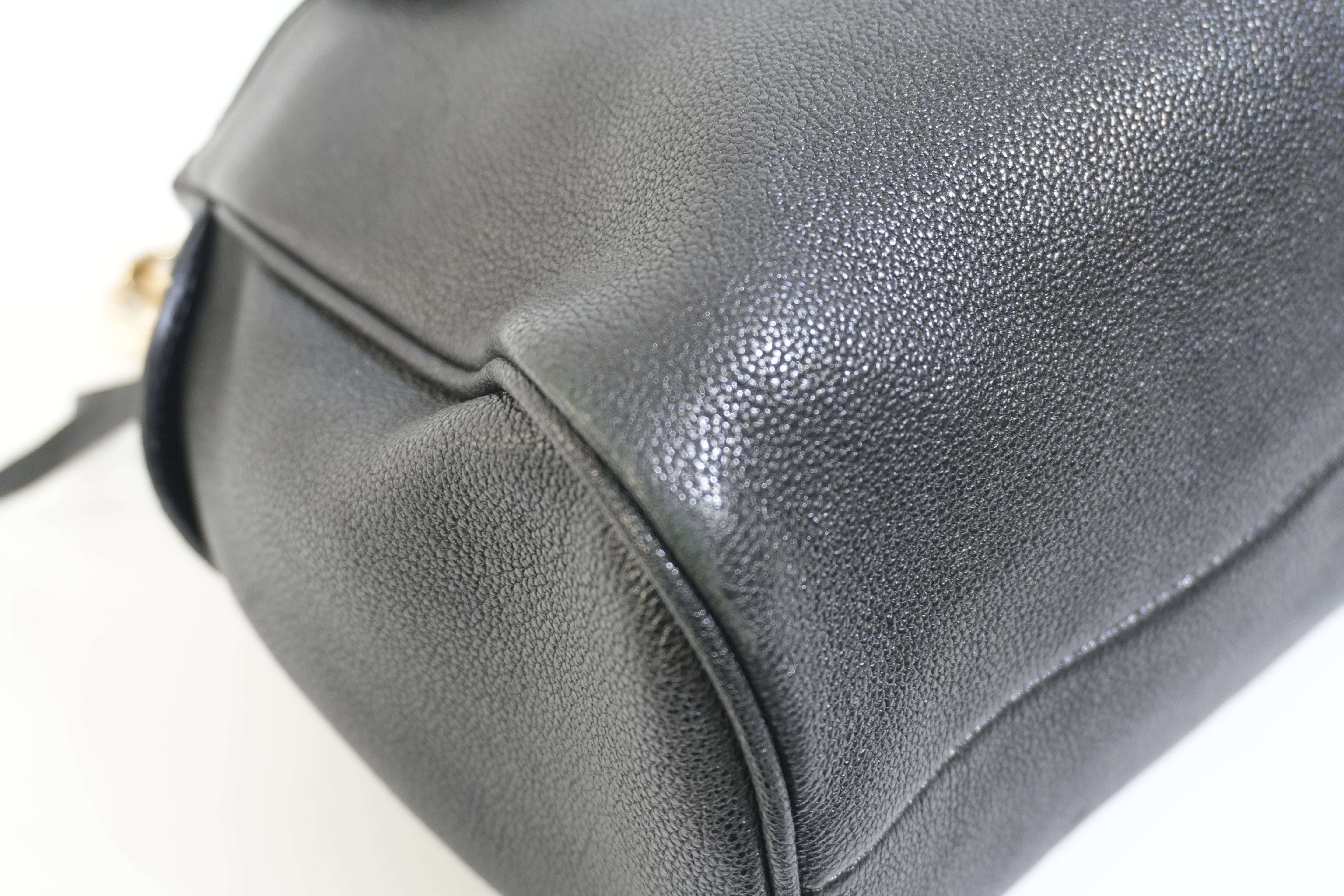 Pre-owned Bvlgari Leather Tote Bag Black