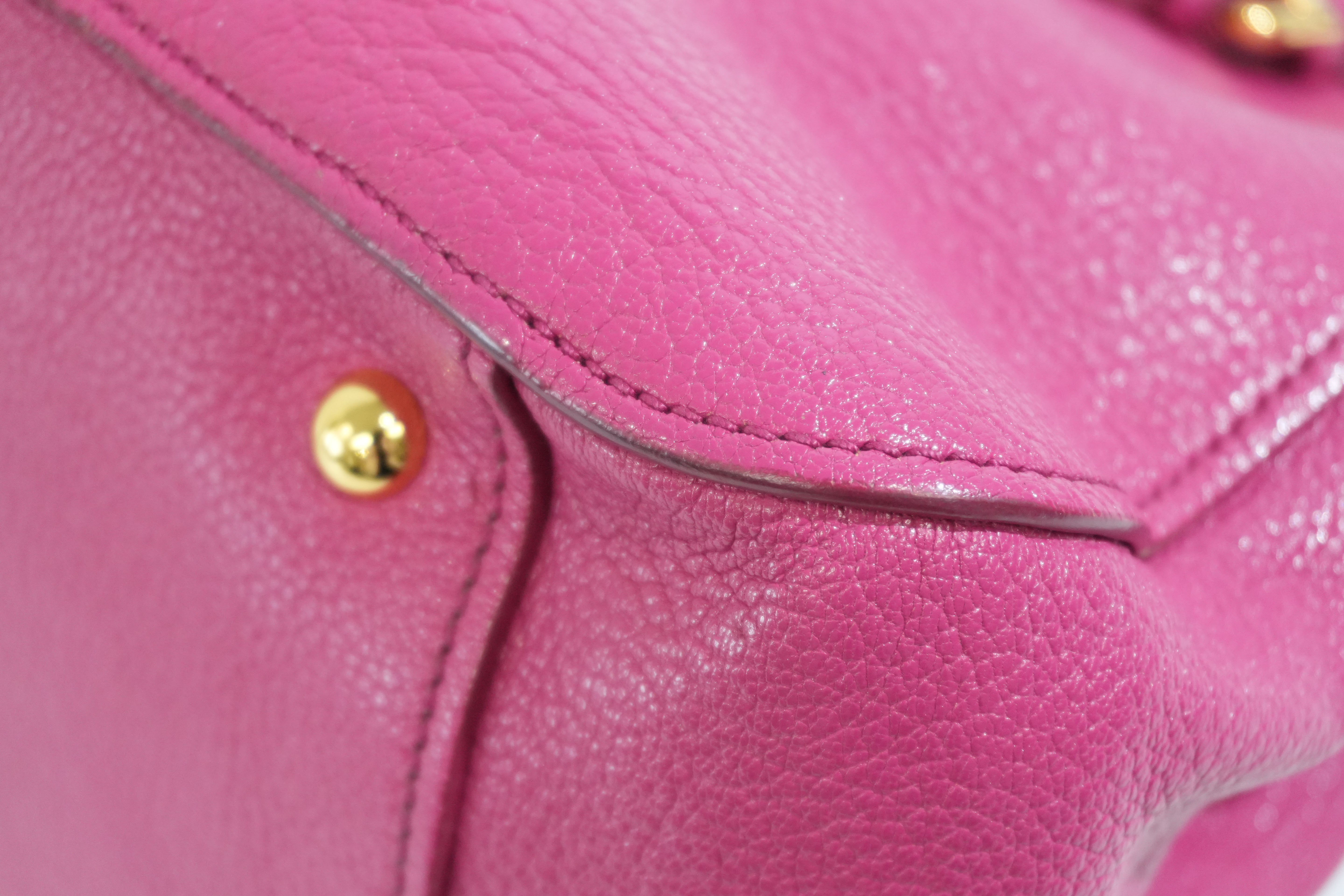 Pre-owned Miu Miu Two Way Madras Shoulder Bag Pink