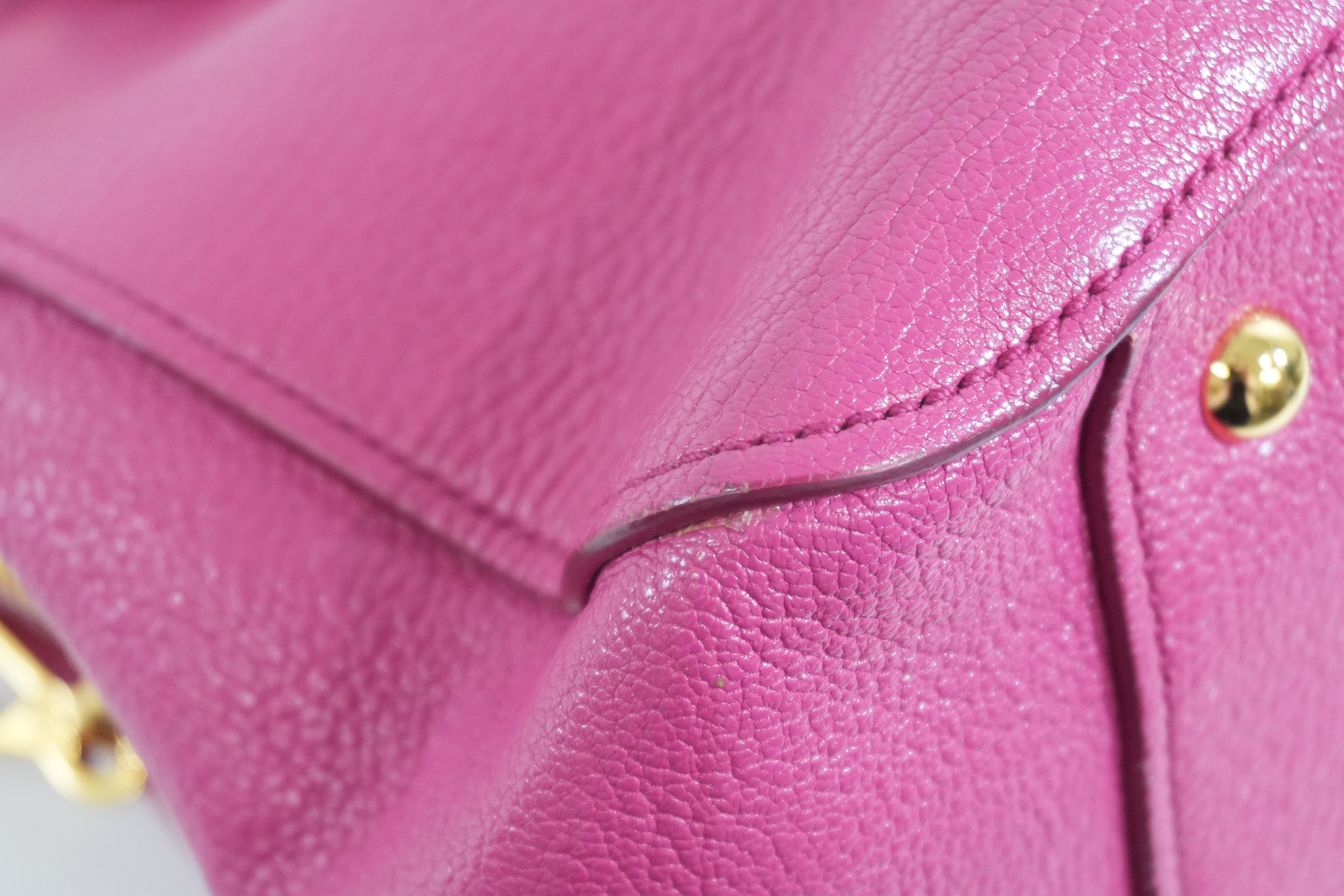 Pre-owned Miu Miu Two Way Madras Shoulder Bag Pink