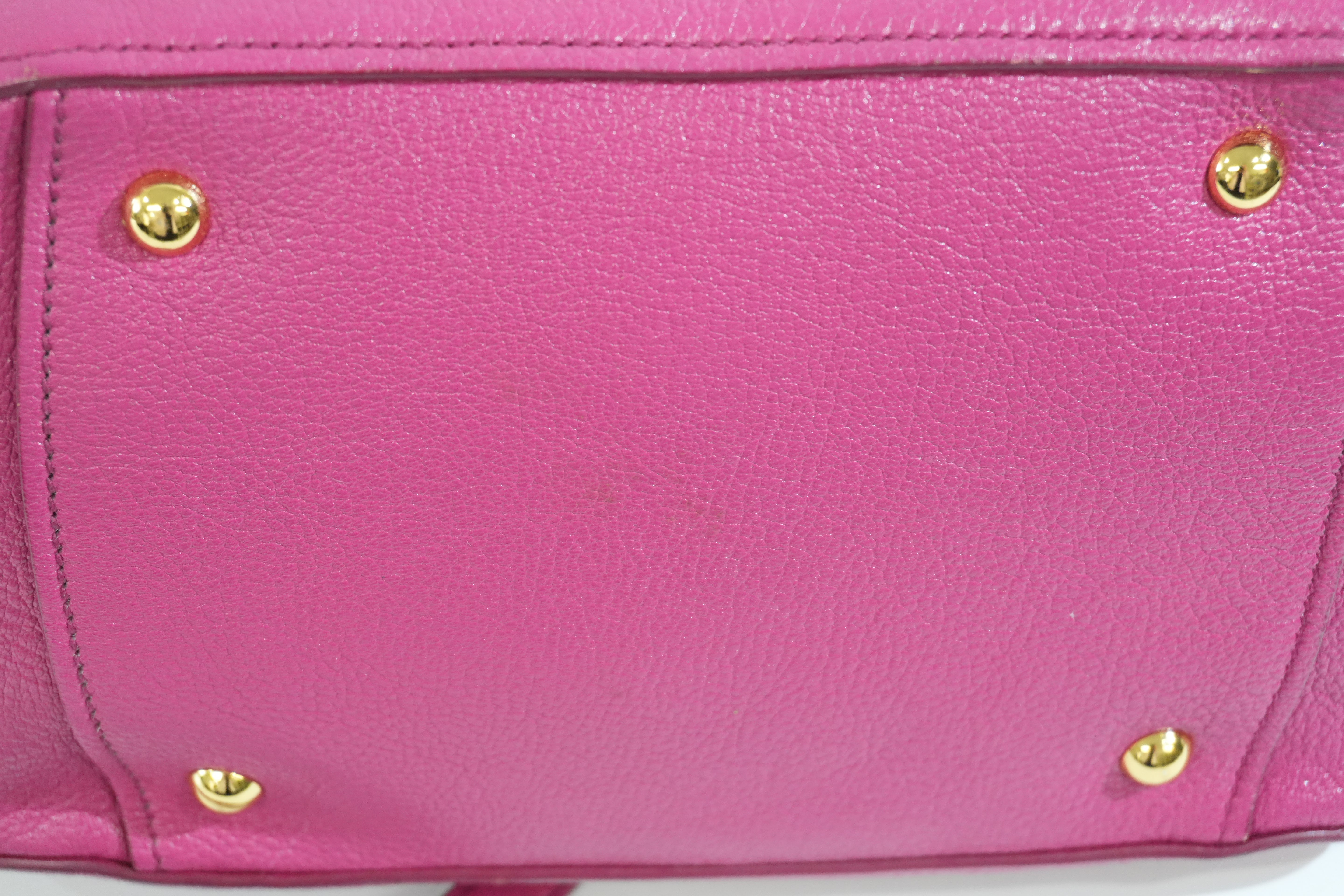 Pre-owned Miu Miu Two Way Madras Shoulder Bag Pink