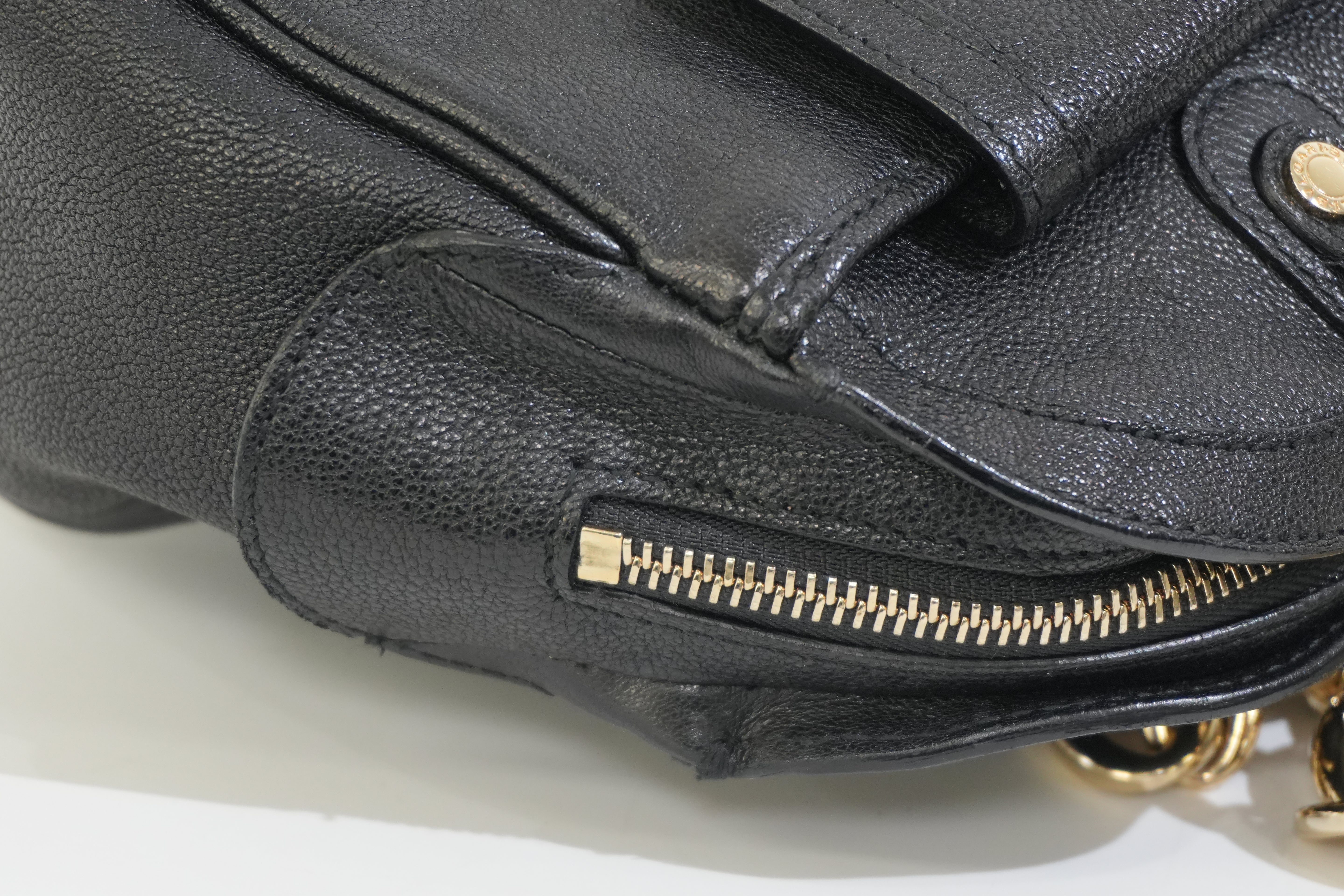 Pre-owned Bvlgari Leather Tote Bag Black