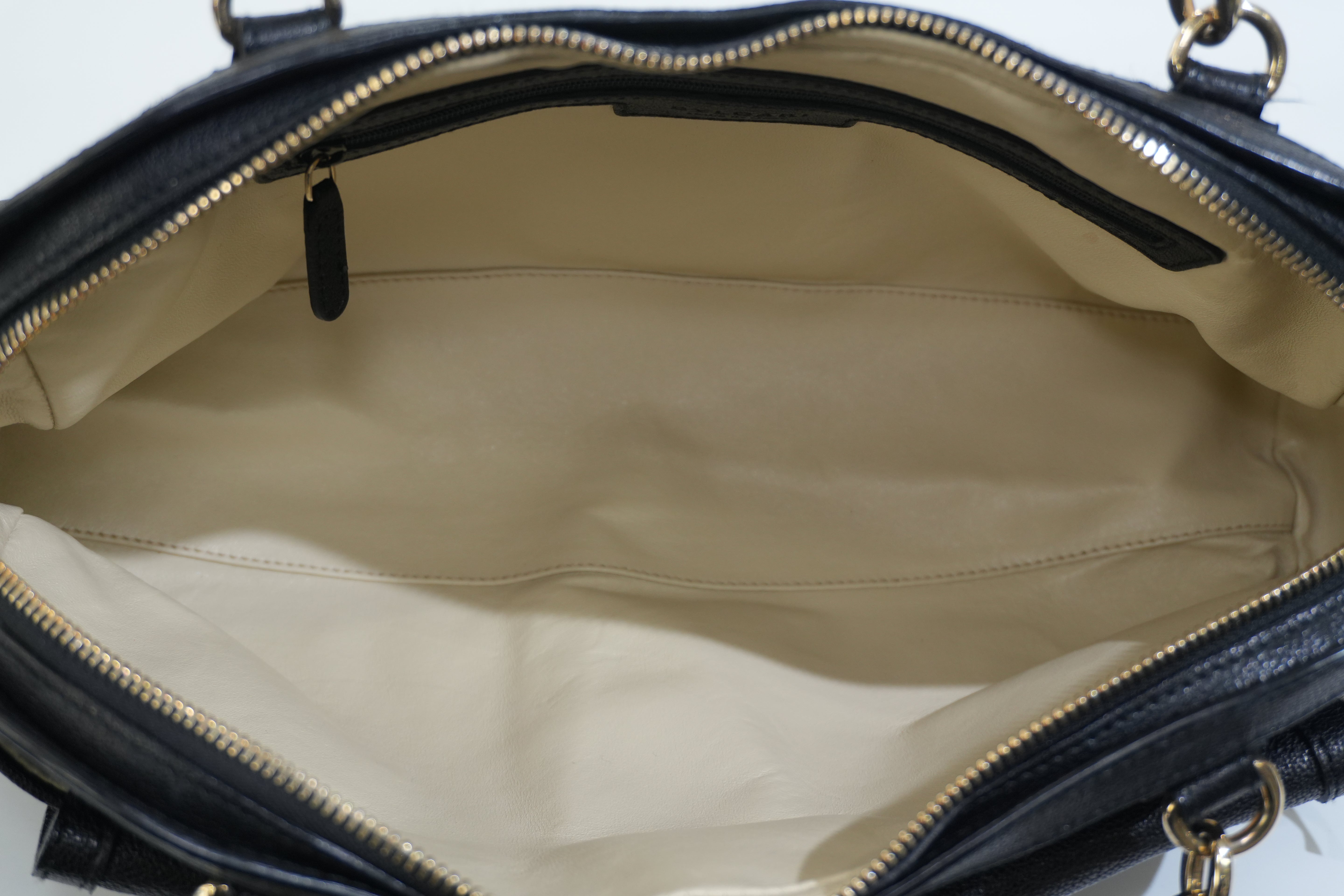 Pre-owned Bvlgari Leather Tote Bag Black