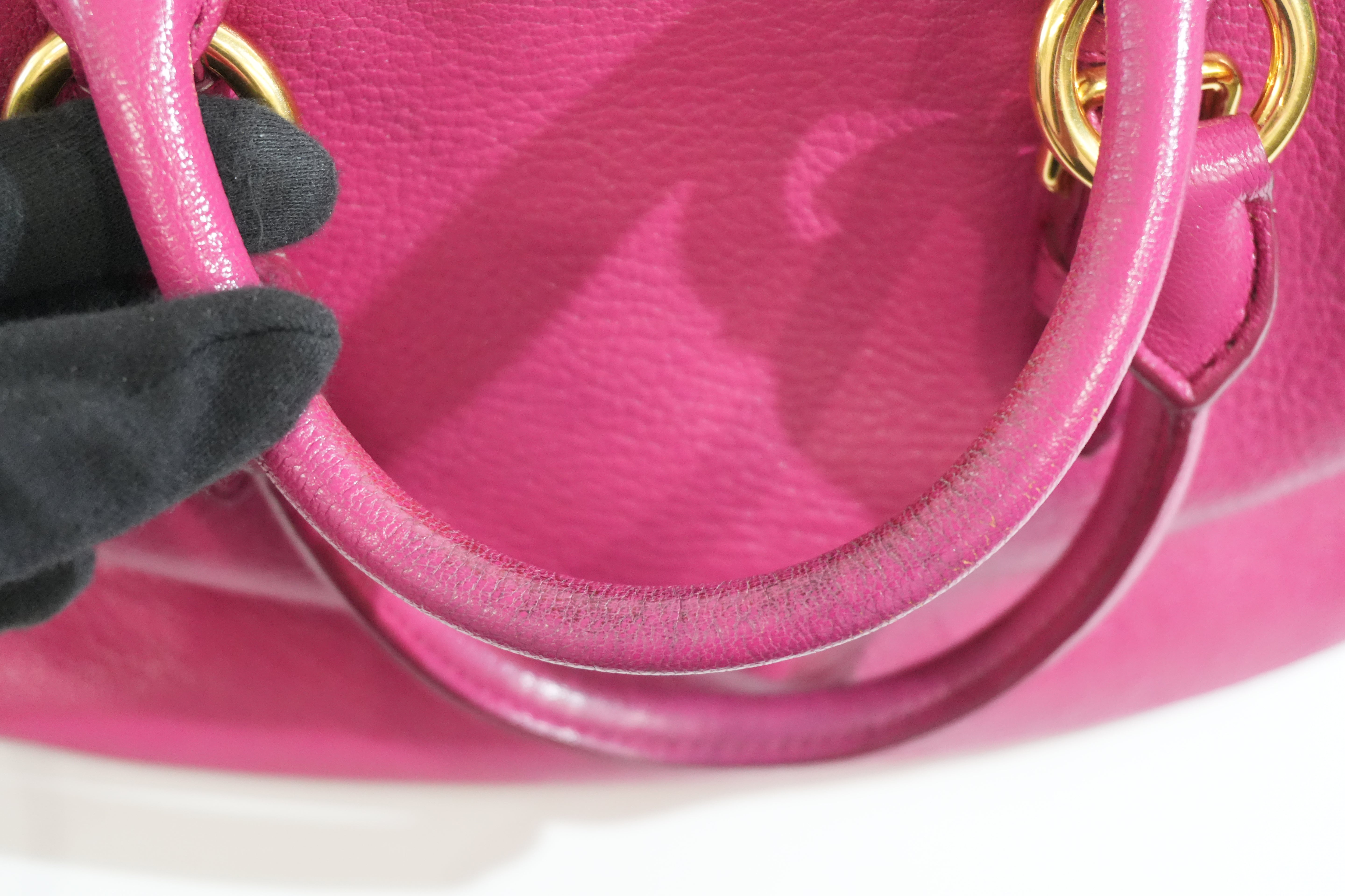 Pre-owned Miu Miu Two Way Madras Shoulder Bag Pink