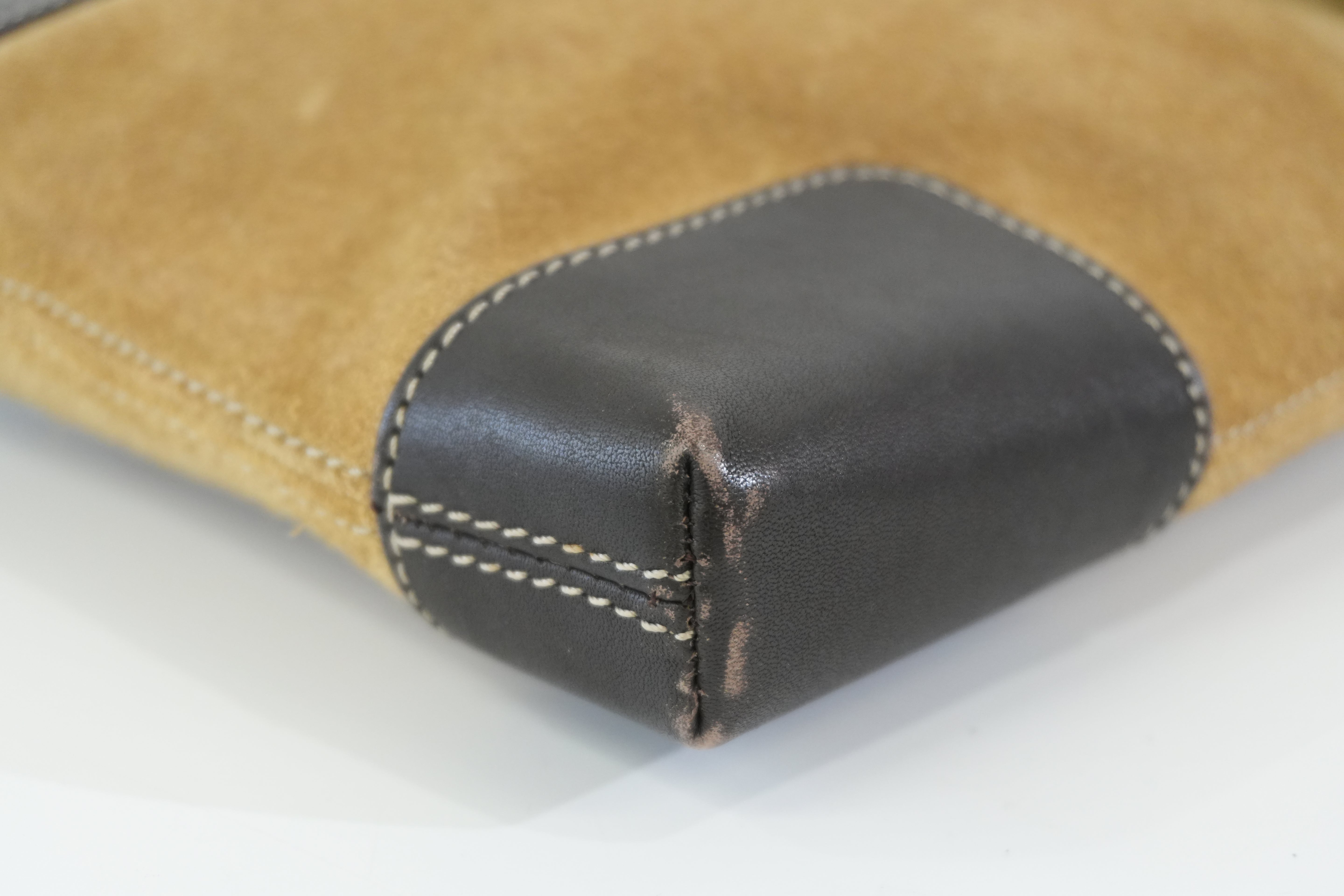 Pre-owned Loewe Suede Leather Shoulder Bag Brown