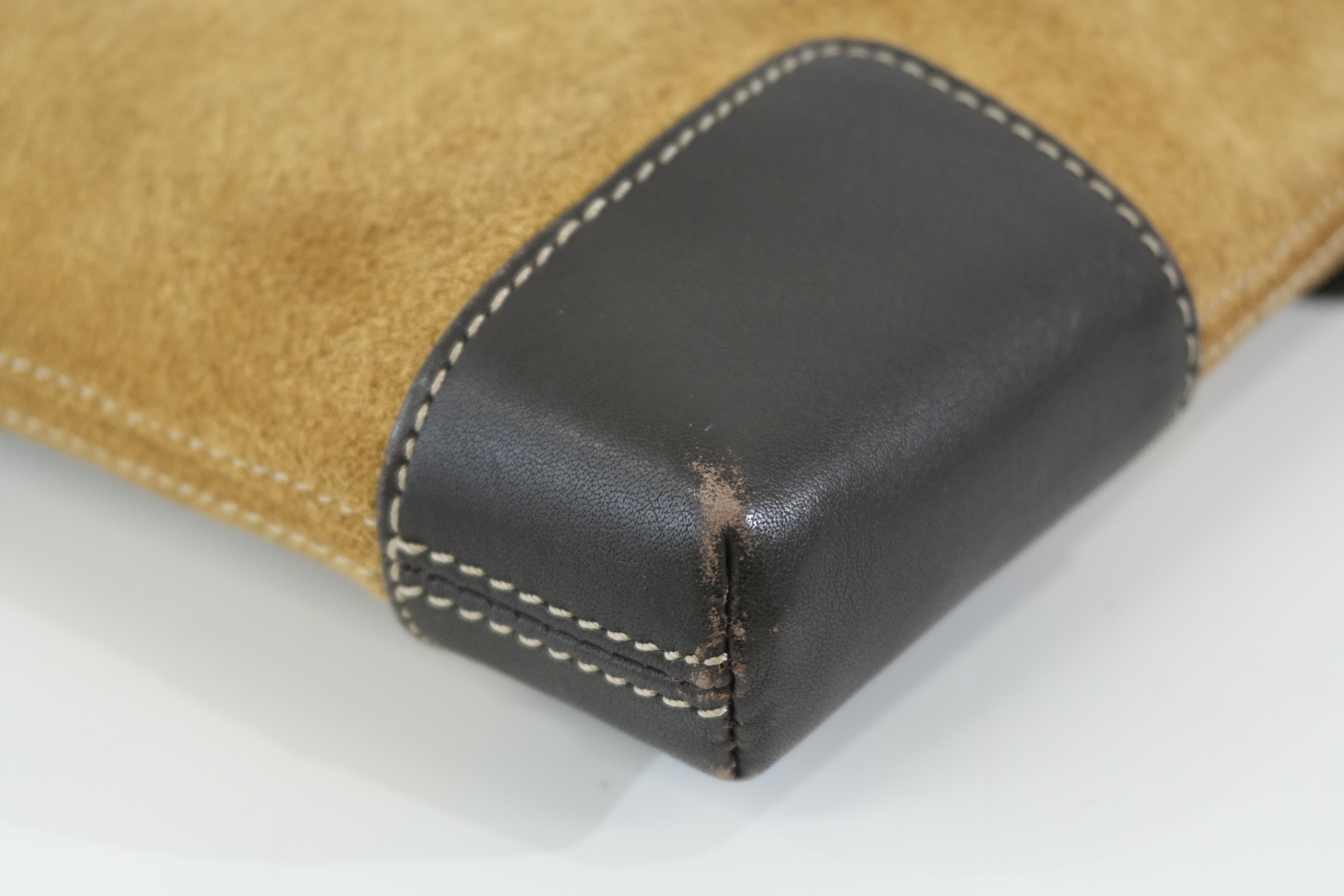 Pre-owned Loewe Suede Leather Shoulder Bag Brown