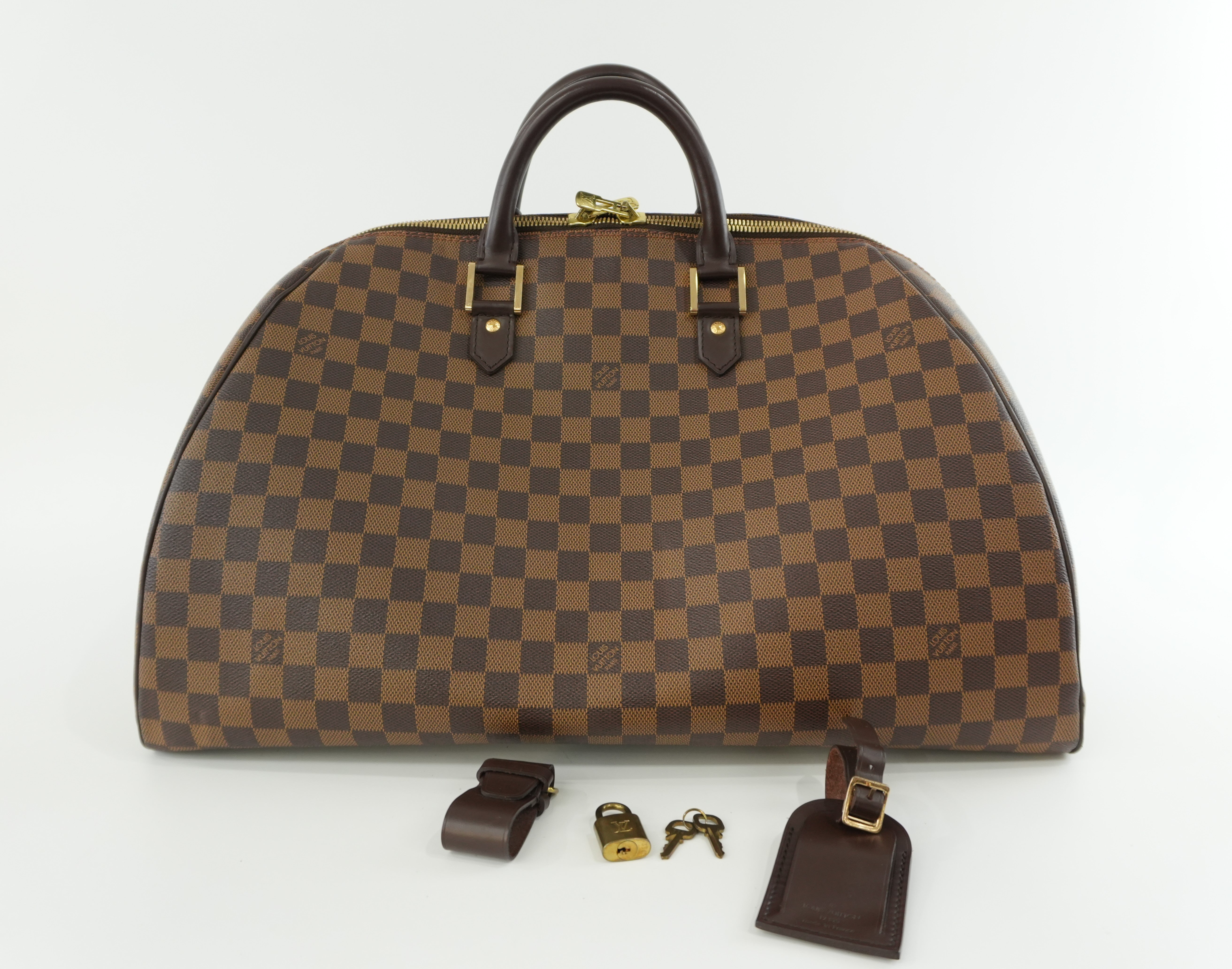 Louis Vuitton Damier Ebene Ribera GM Travel Bag Used