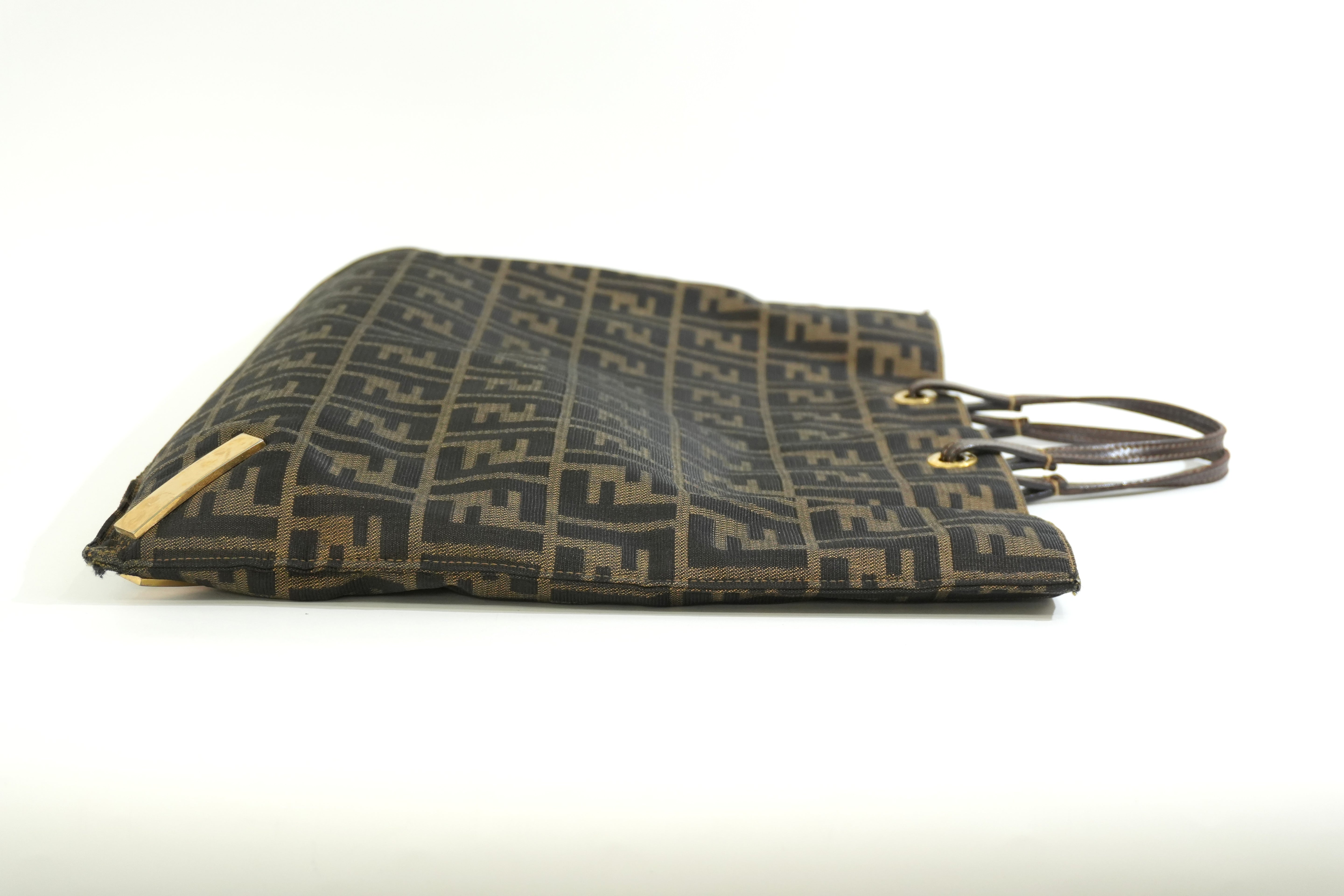 Pre-owned Fendi Zucca Tote Bag Brown