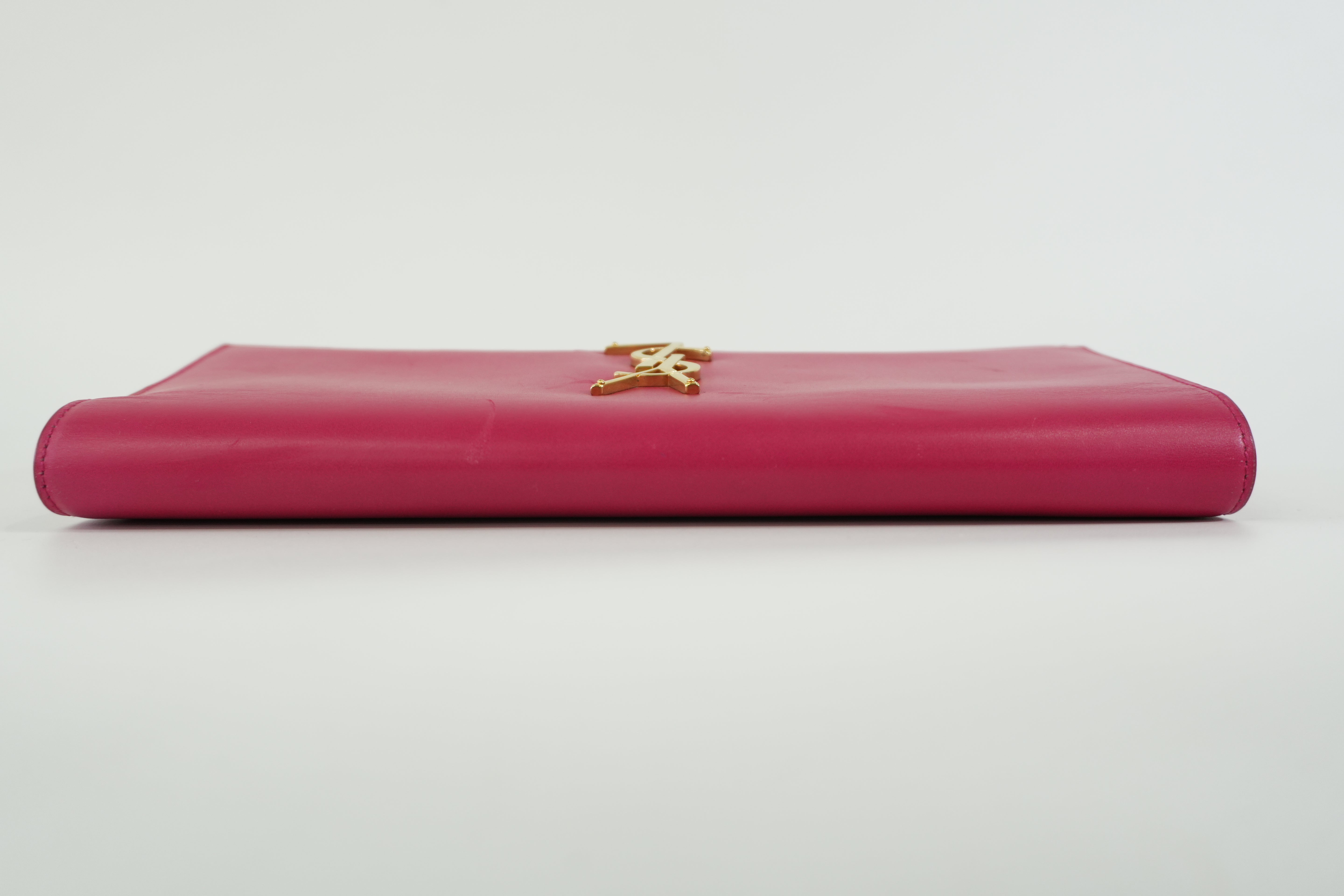 Pre-owned Saint Laurent Cassandre Clutch Bag Pink