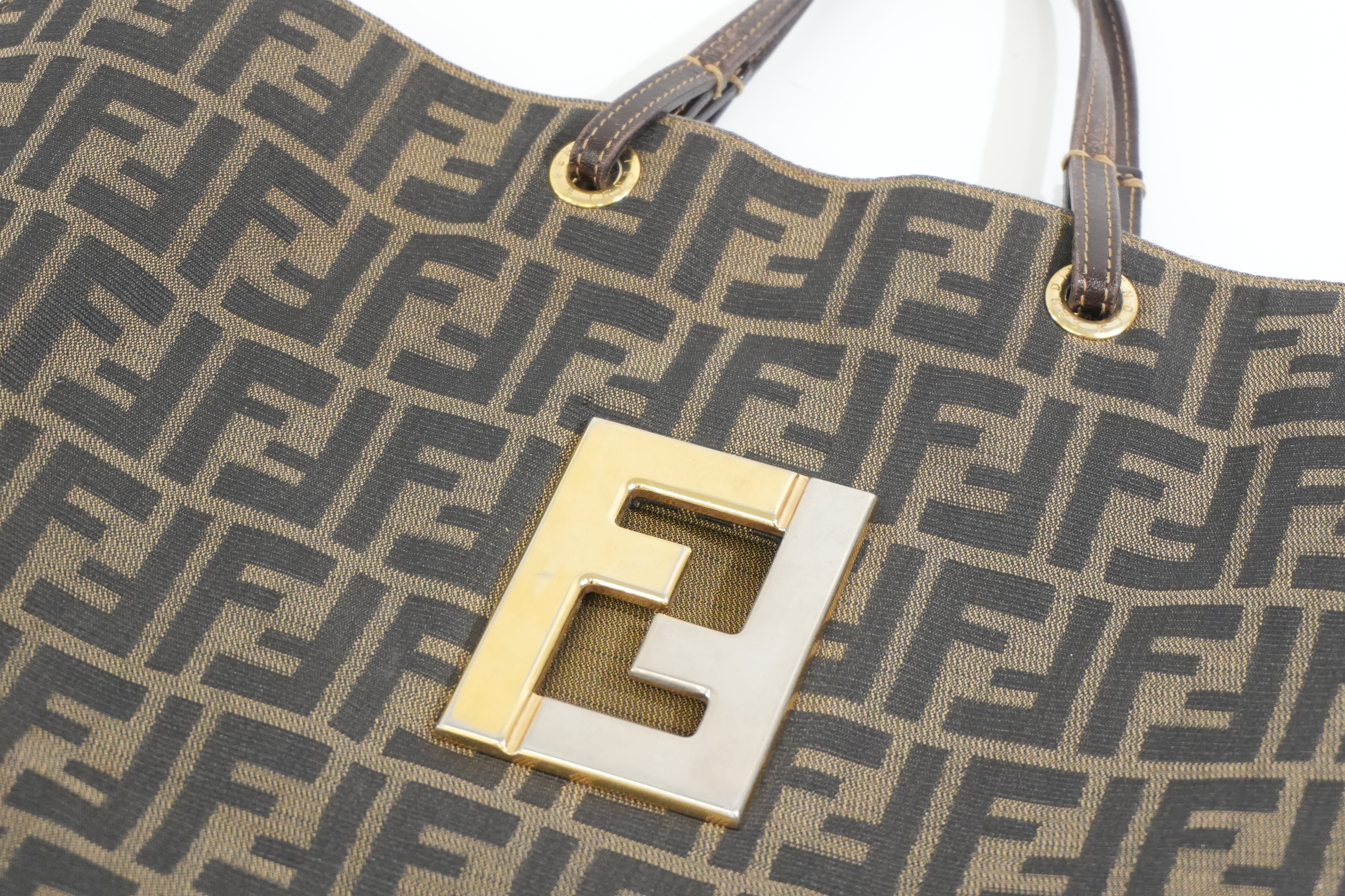 Pre-owned Fendi Zucca Tote Bag Brown