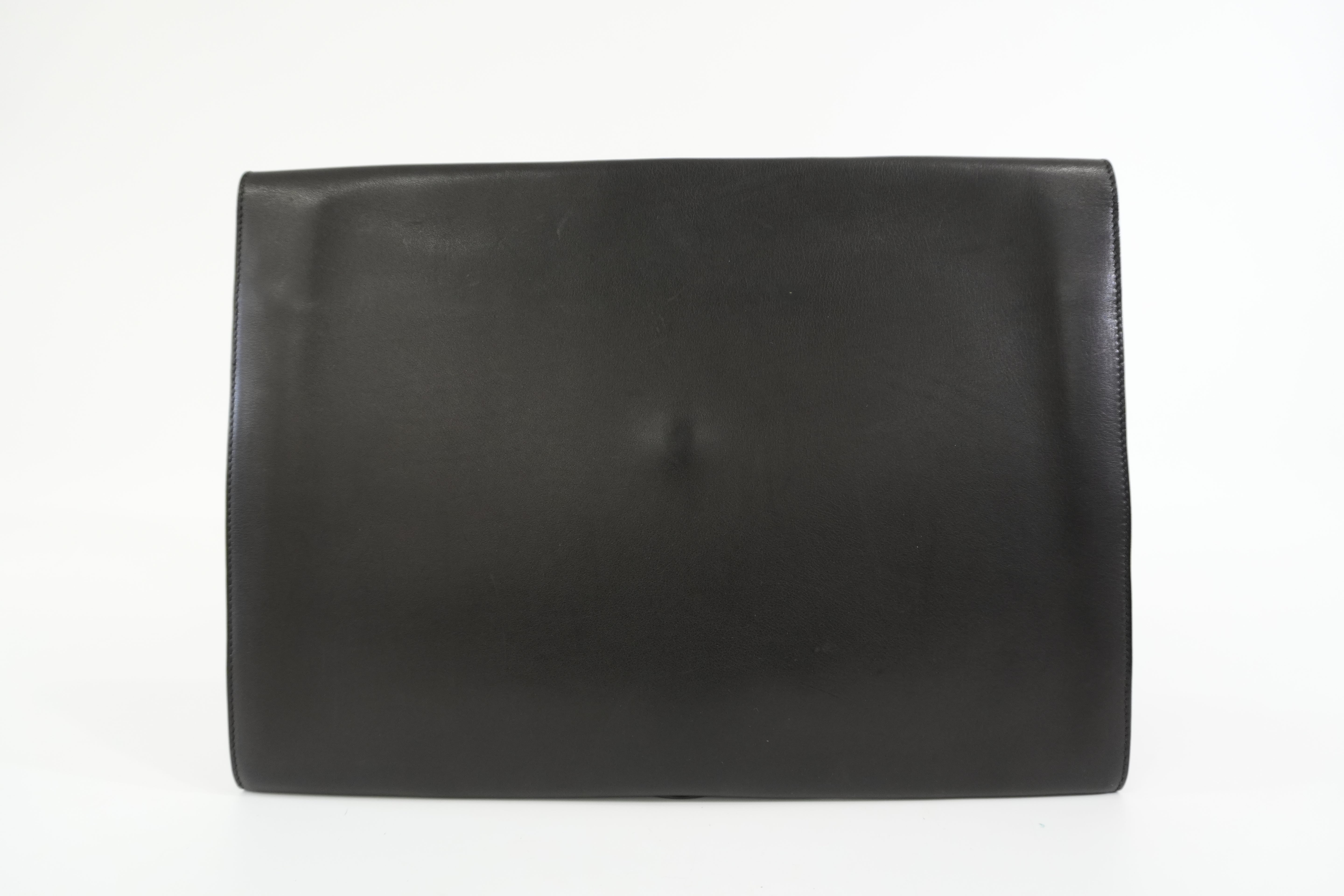 Pre-owned Hermes Leather Clutch Bag Black