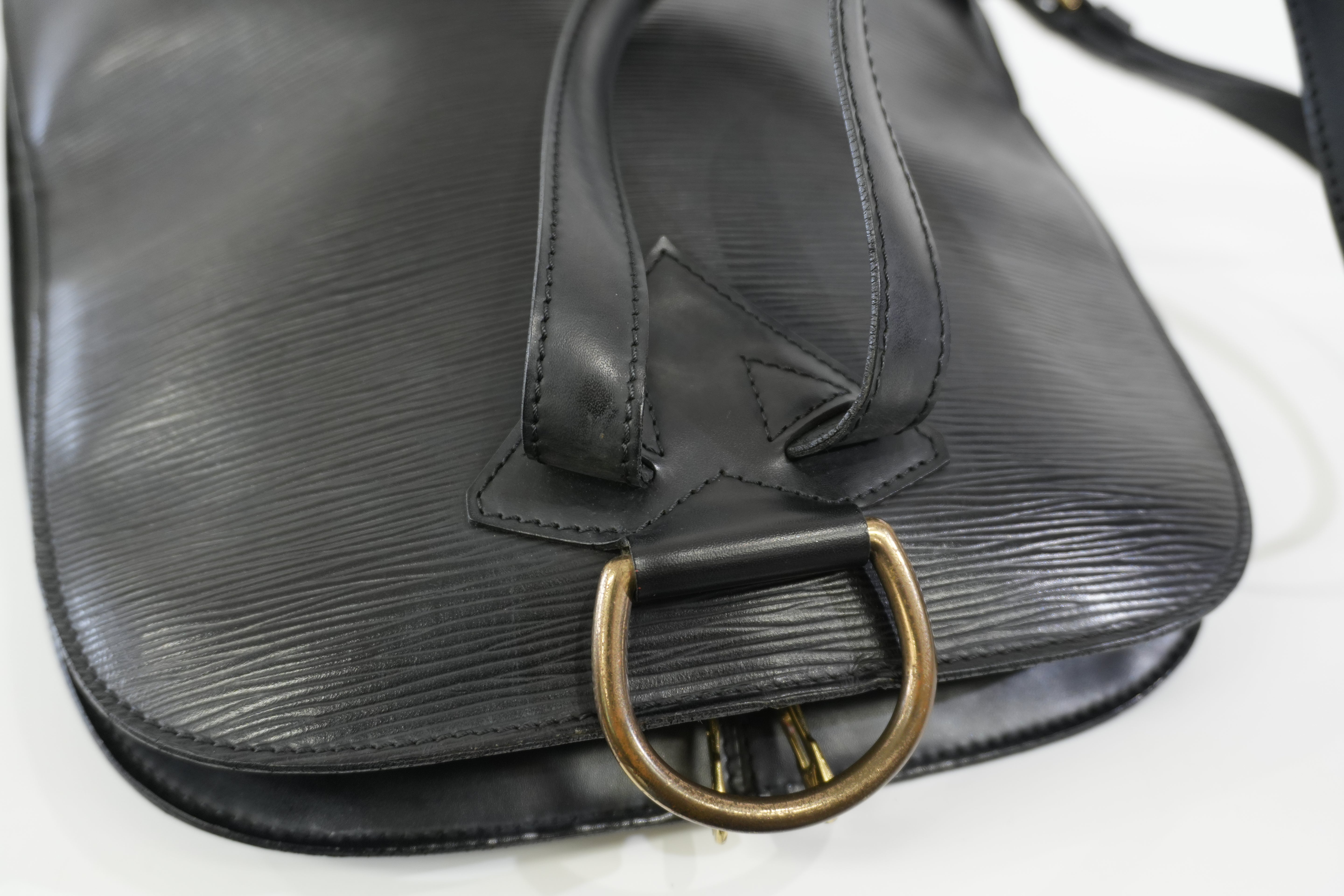 Pre-owned Louis Vuitton Epi Gobelins Backpack Black