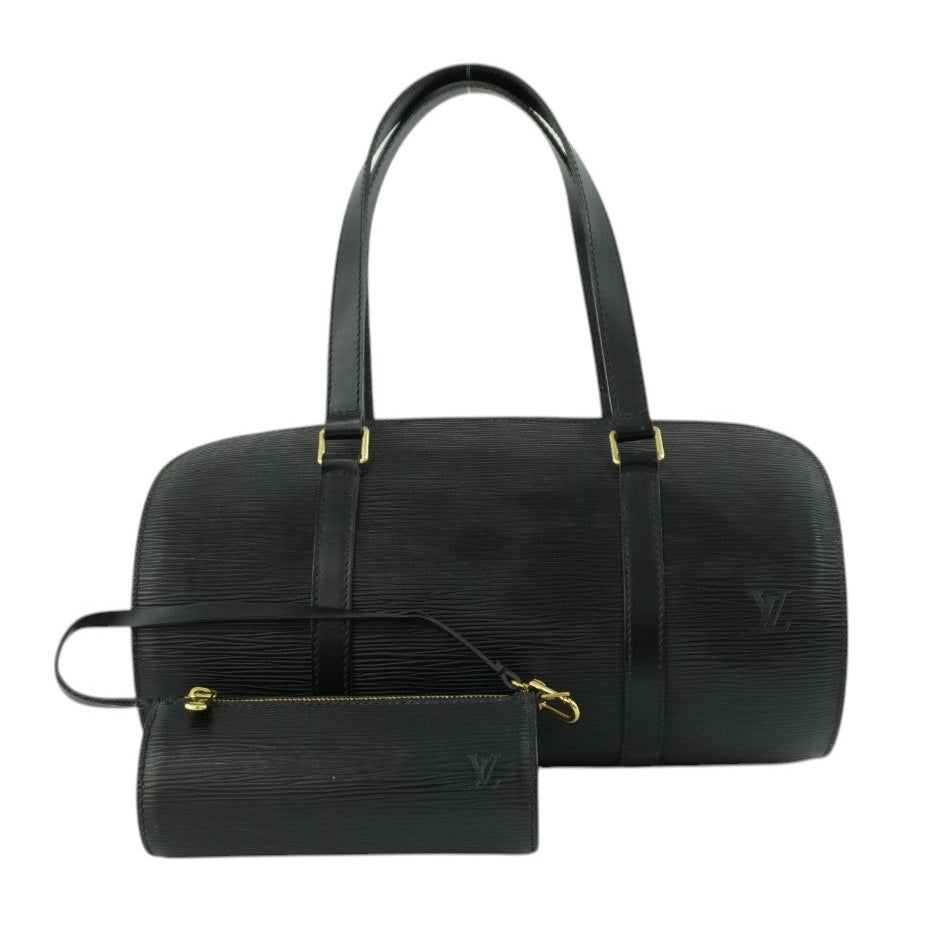 Louis Vuitton Soufflot Epi Handbag Black Used
