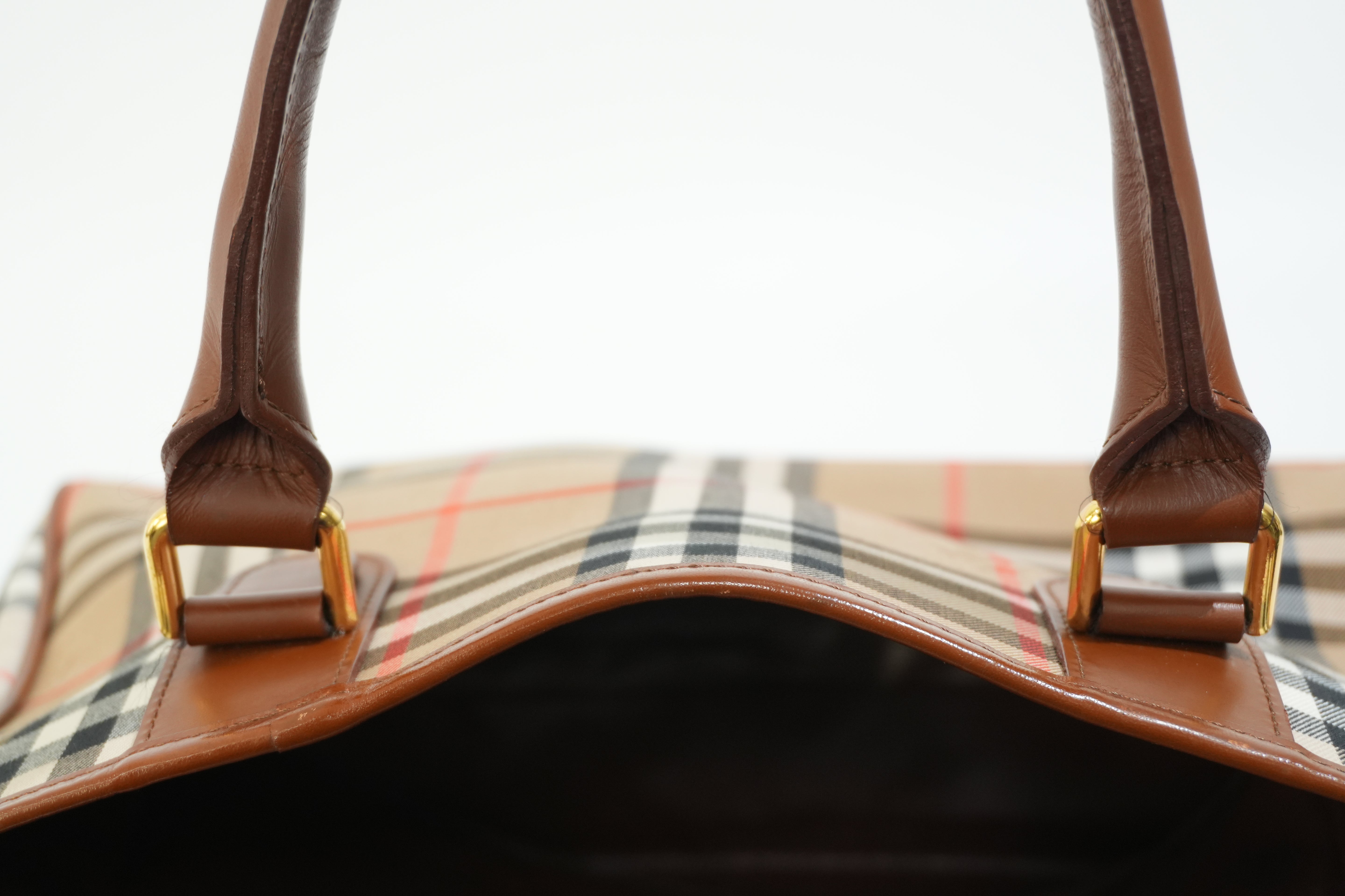 Pre-owned Burberry Nova Check Handbag Beige and Brown