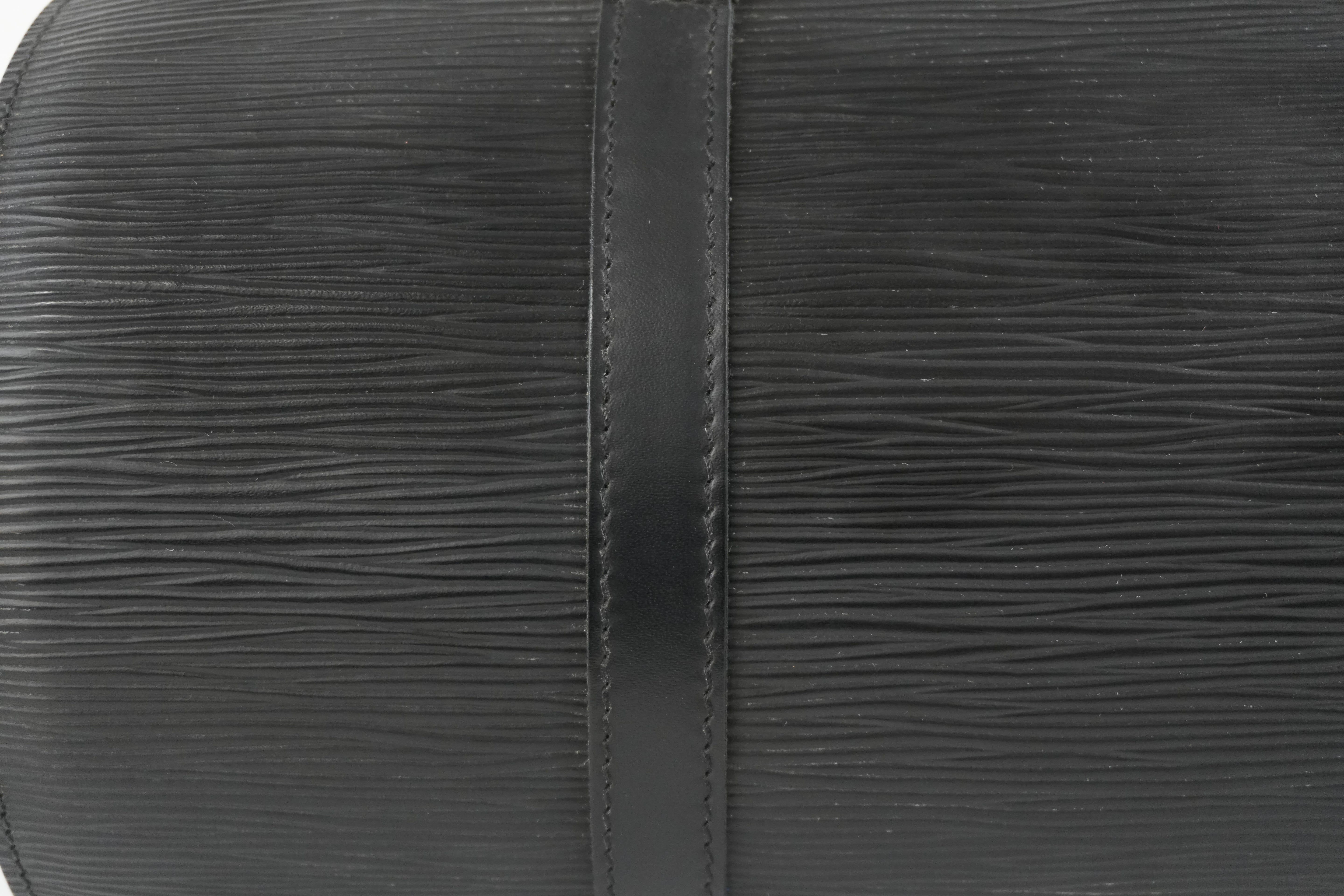 Louis Vuitton Soufflot Epi Handbag Black Used