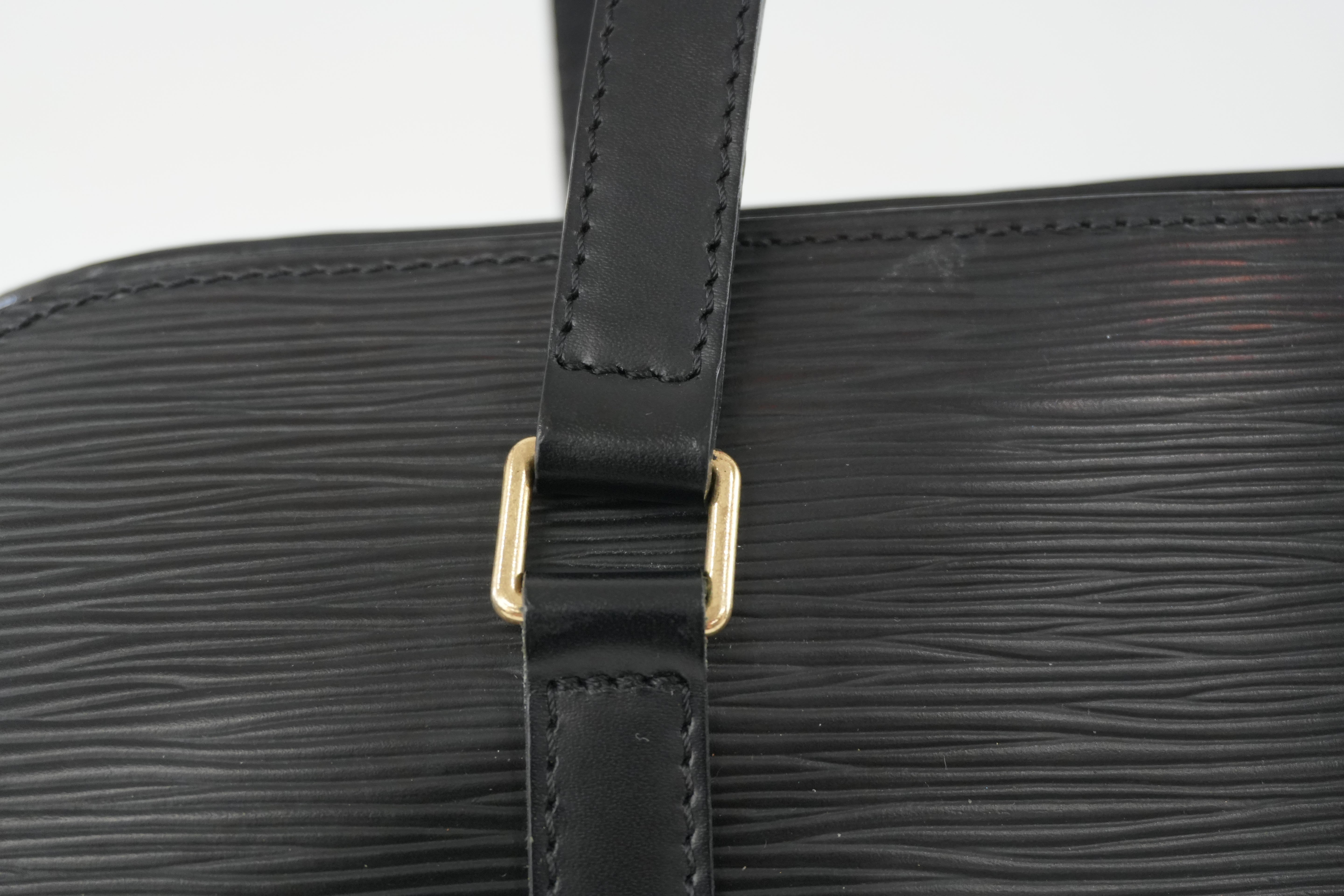 Louis Vuitton Soufflot Epi Handbag Black Used