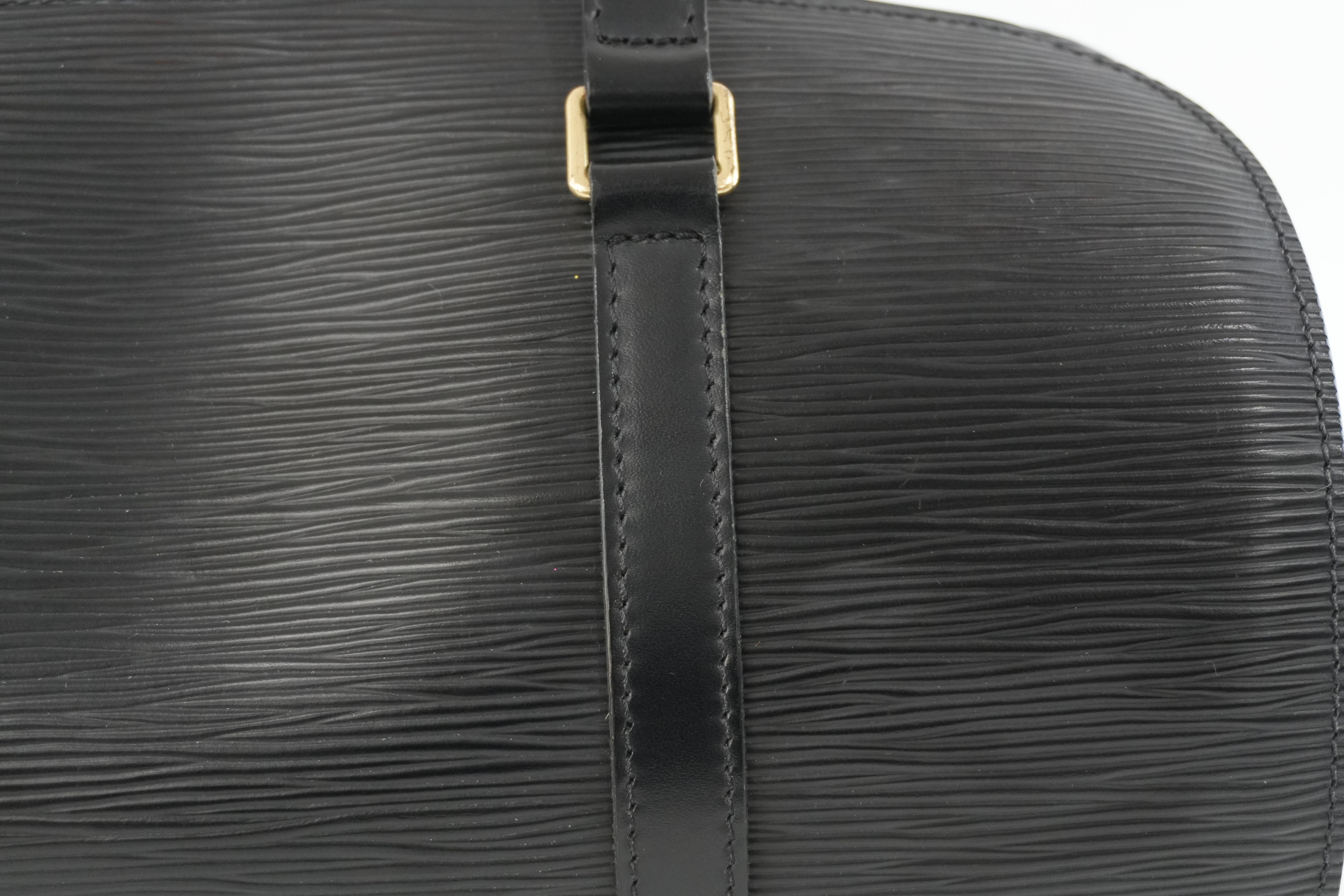 Louis Vuitton Soufflot Epi Handbag Black Used