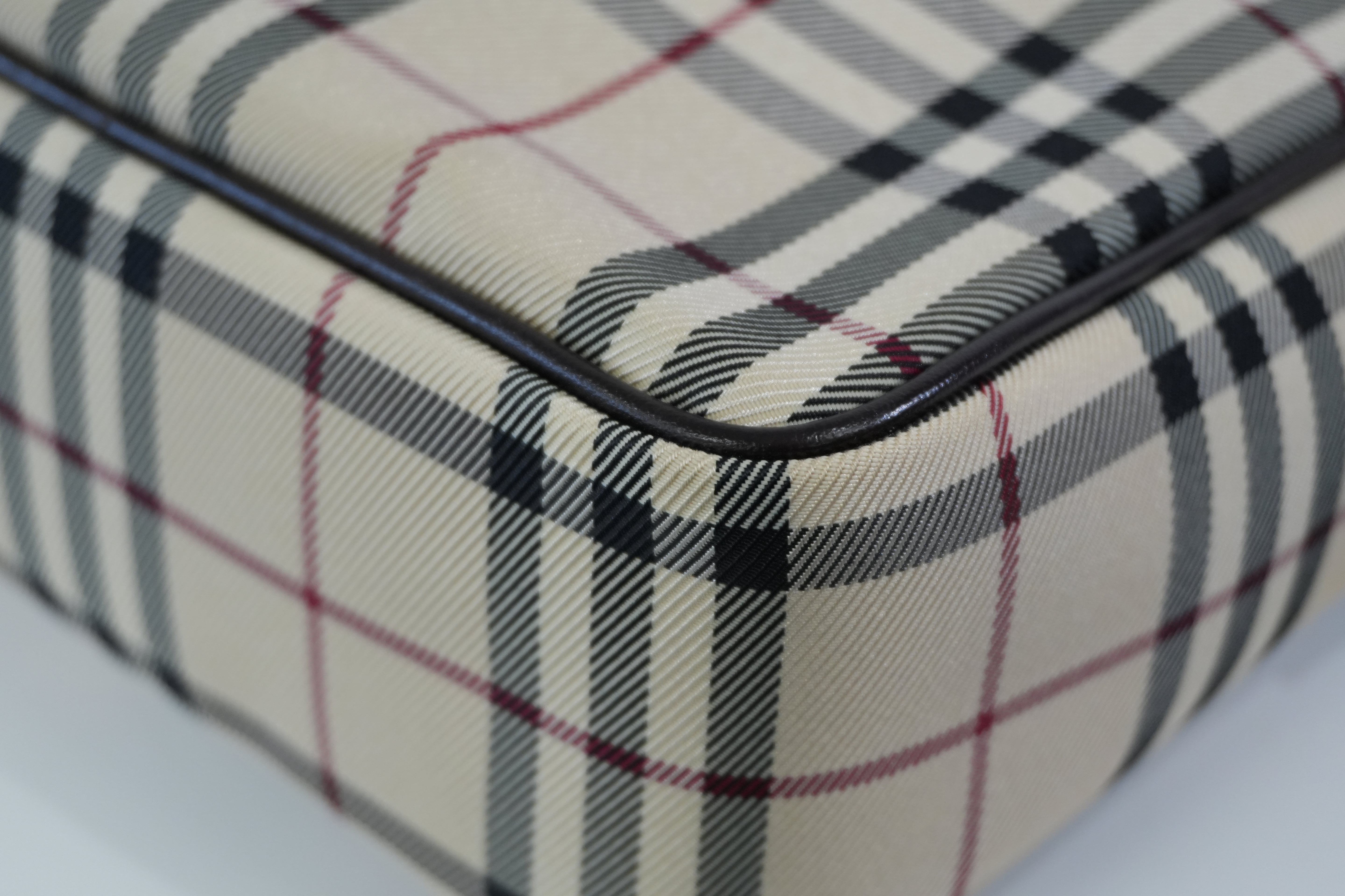 Pre-owned Burberry Nova Check Messenger Shoulder Bag Beige