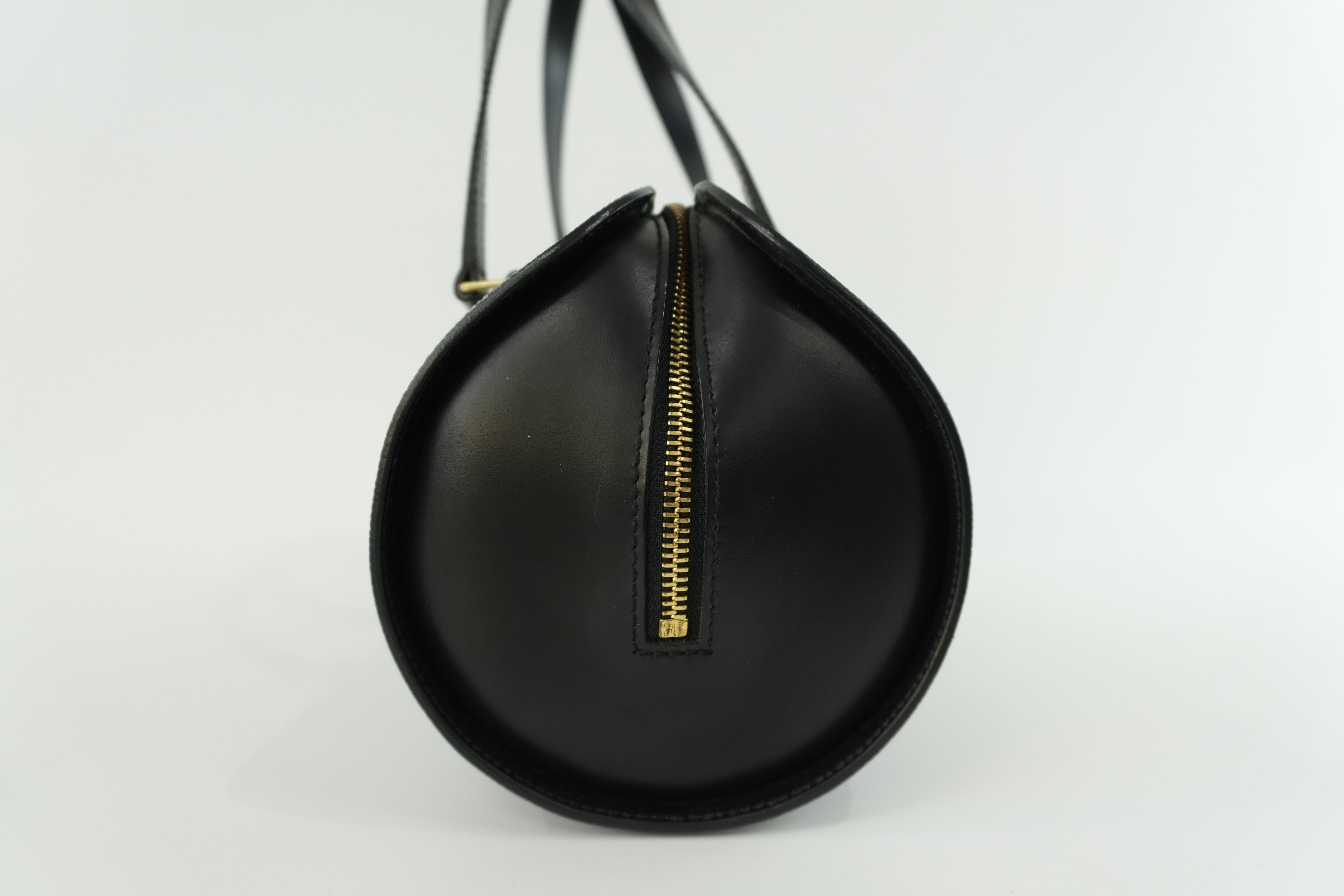 Louis Vuitton Soufflot Epi Handbag Black Used