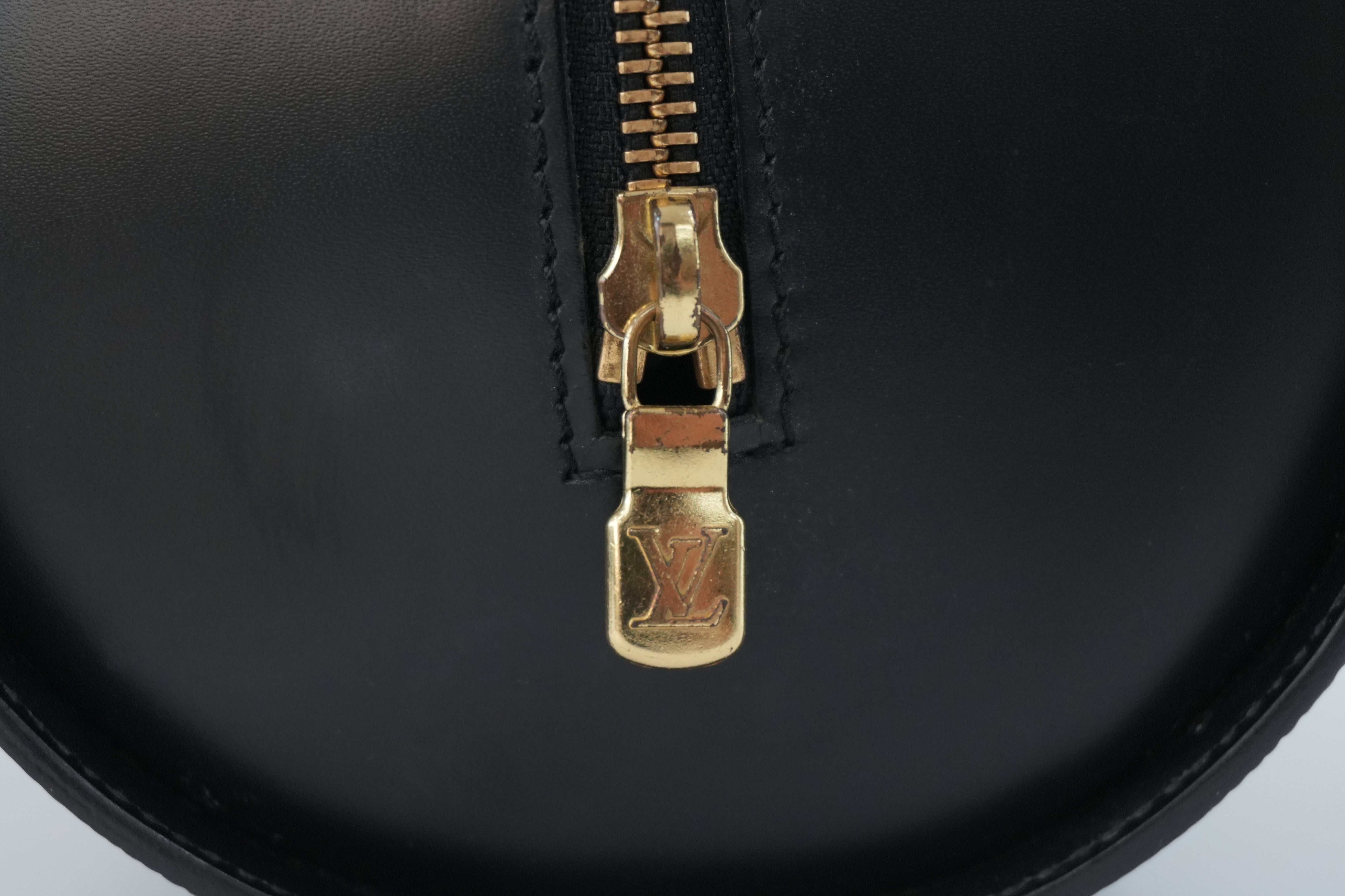 Louis Vuitton Soufflot Epi Handbag Black Used