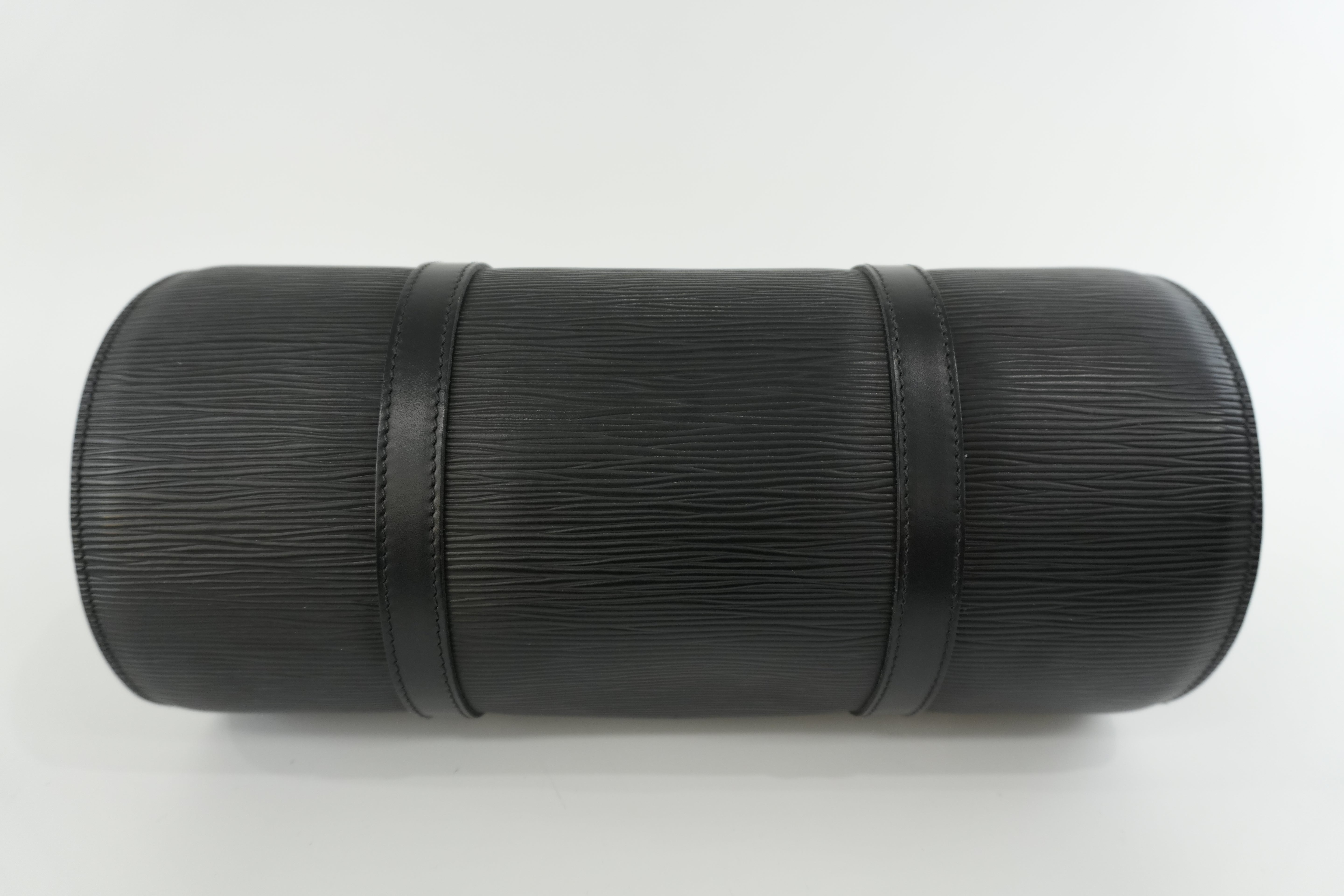 Louis Vuitton Soufflot Epi Handbag Black Used