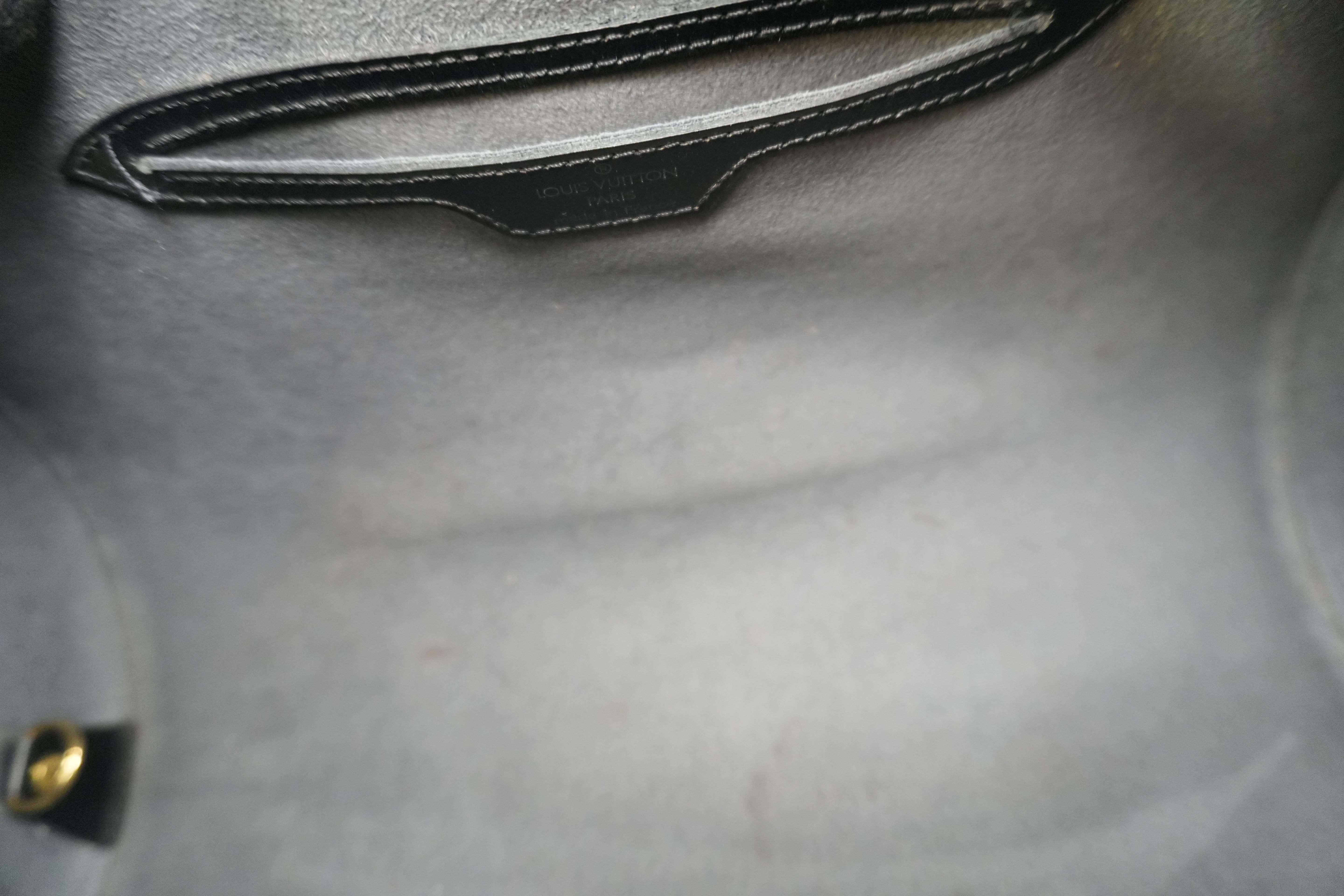 Louis Vuitton Soufflot Epi Handbag Black Used