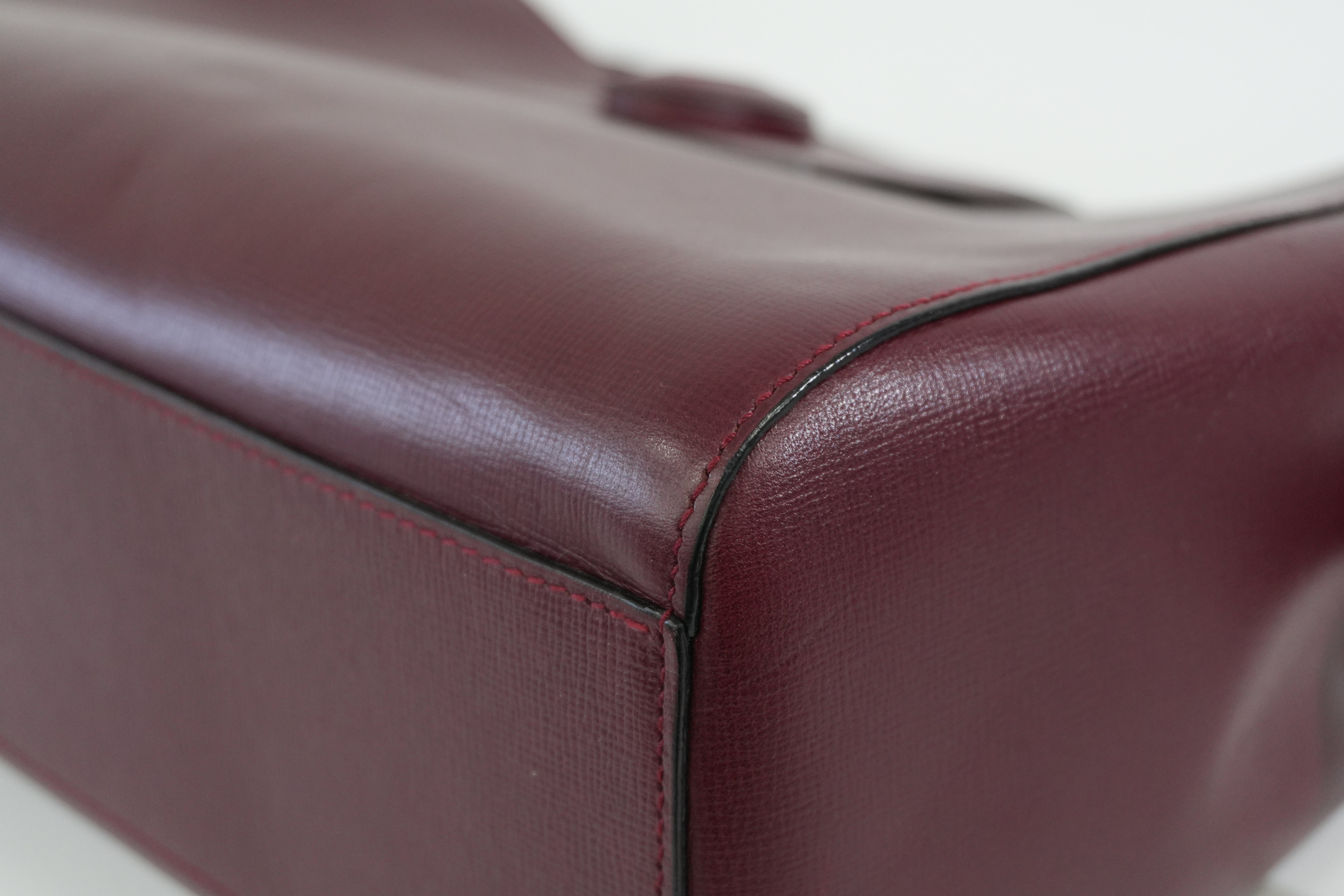 Pre-owned Cartier Must de Cartier Shoulder Bag Burgundy