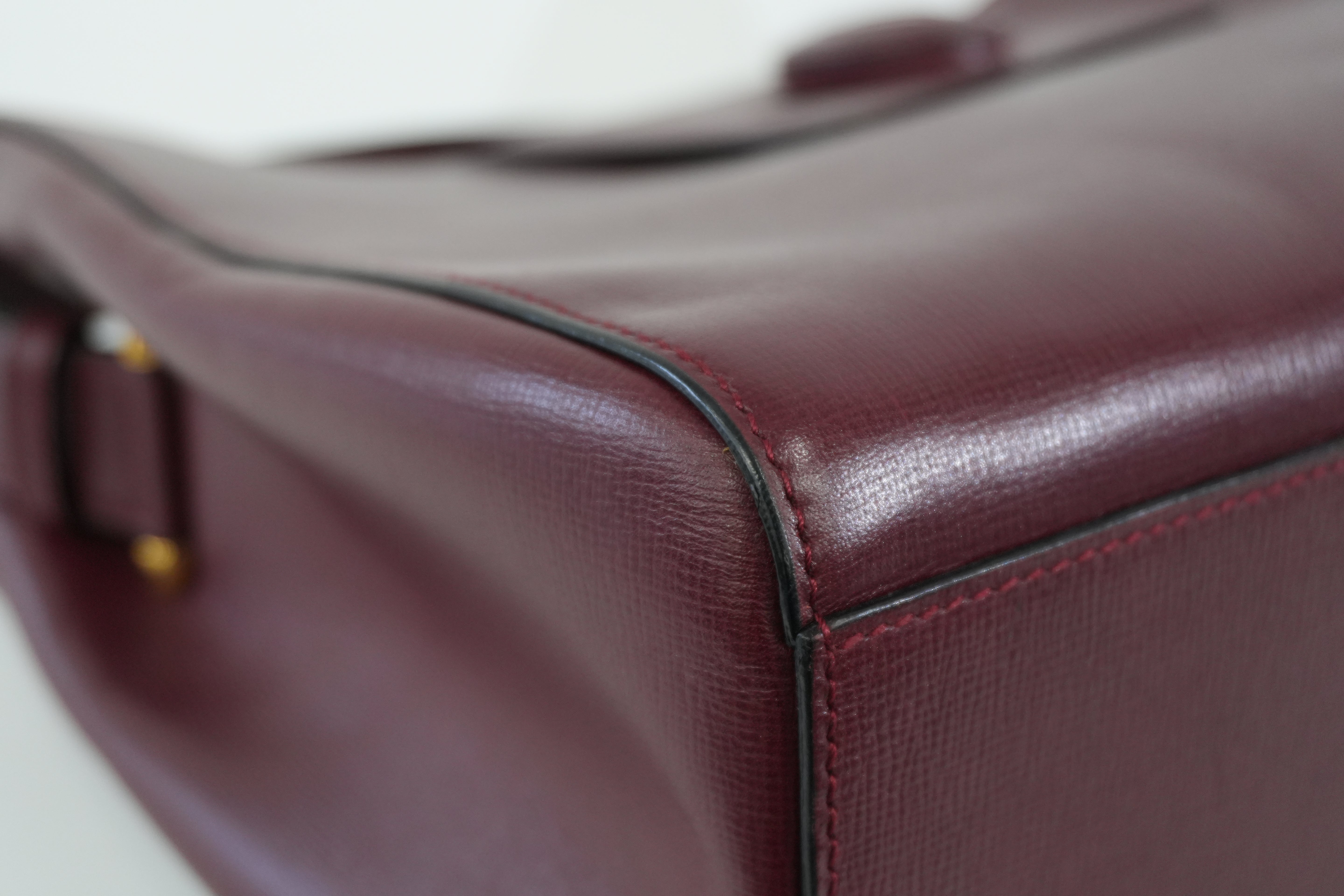 Pre-owned Cartier Must de Cartier Shoulder Bag Burgundy