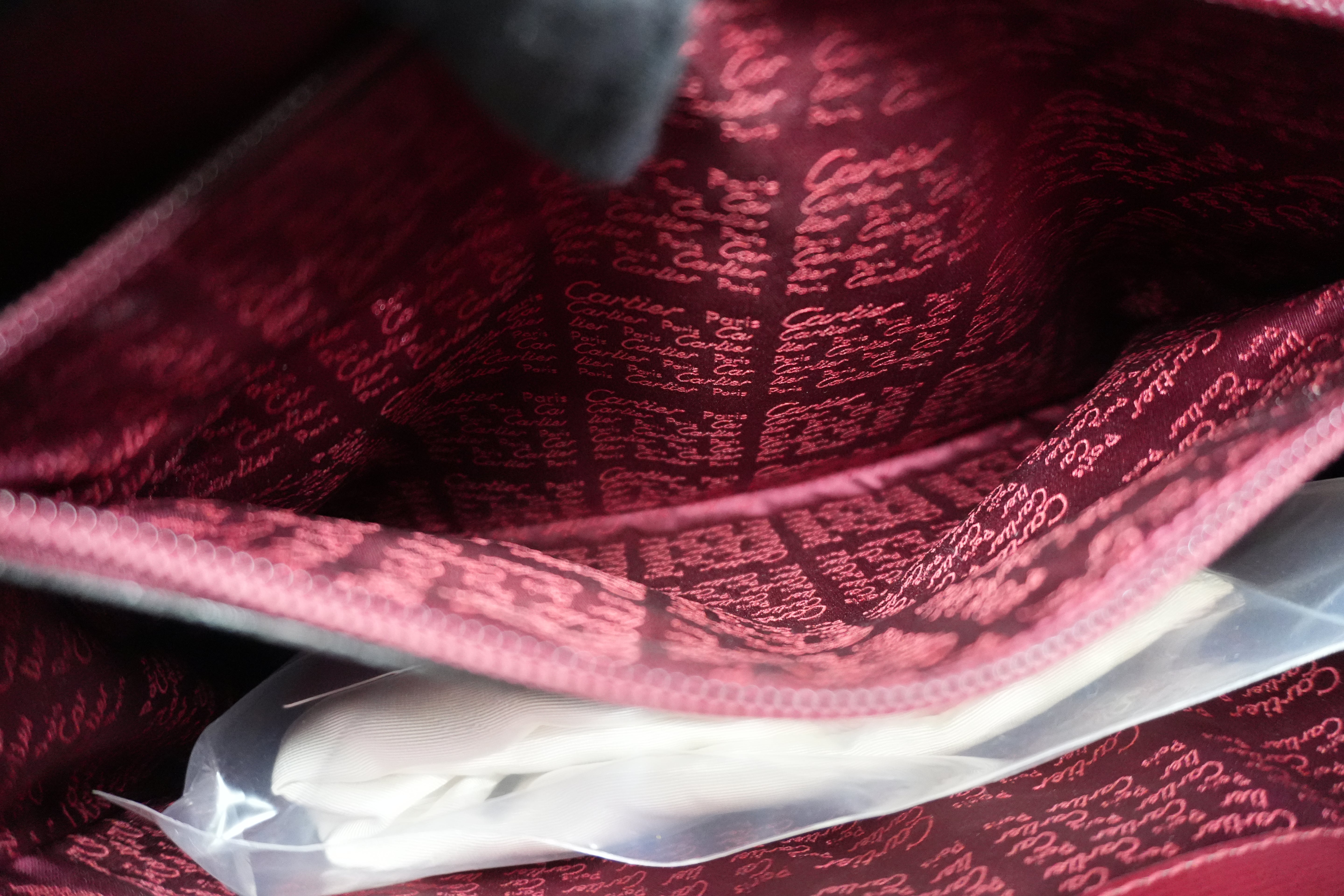 Pre-owned Cartier Must de Cartier Shoulder Bag Burgundy