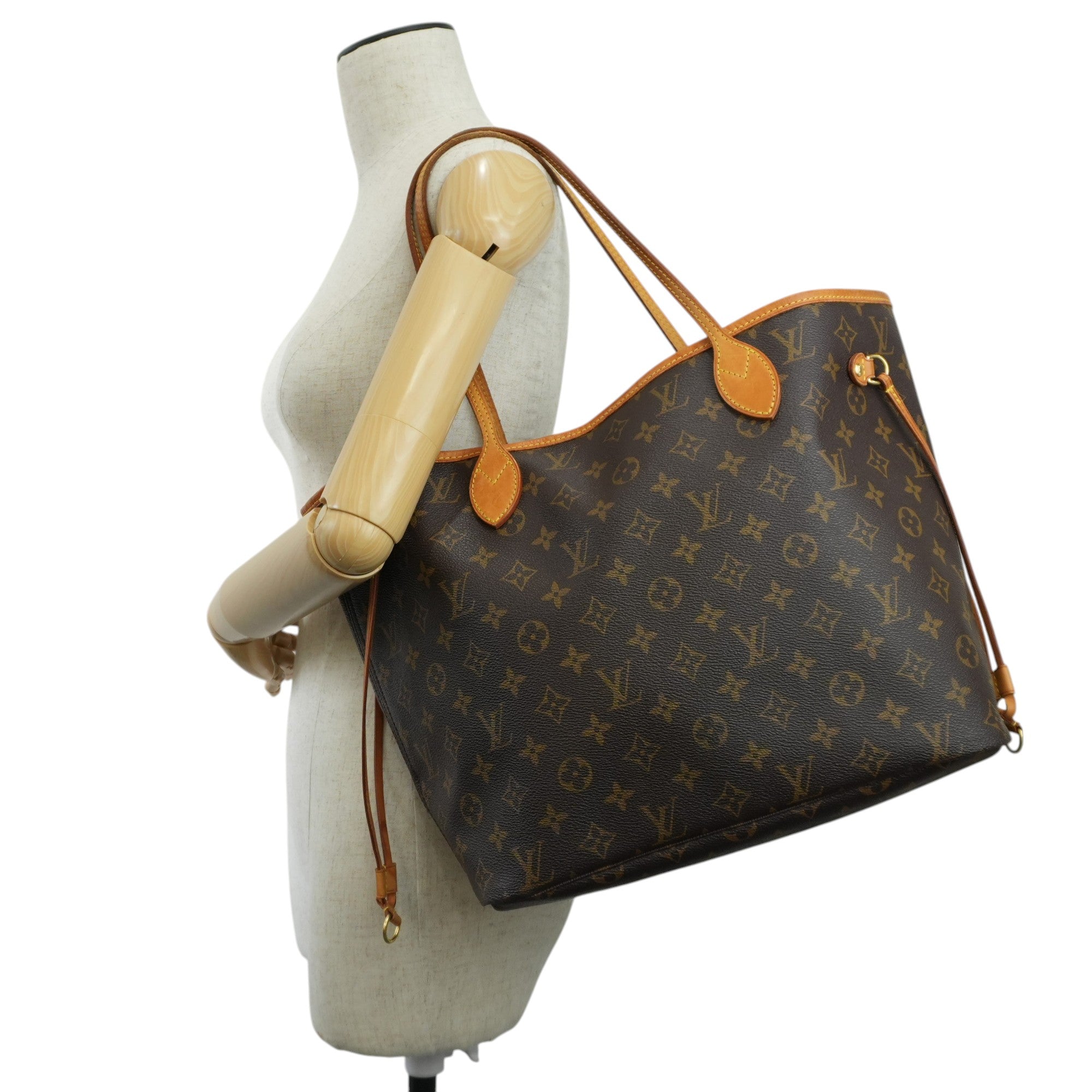Louis Vuitton Monogram Neverfull MM Shoulder Tote Bag Used