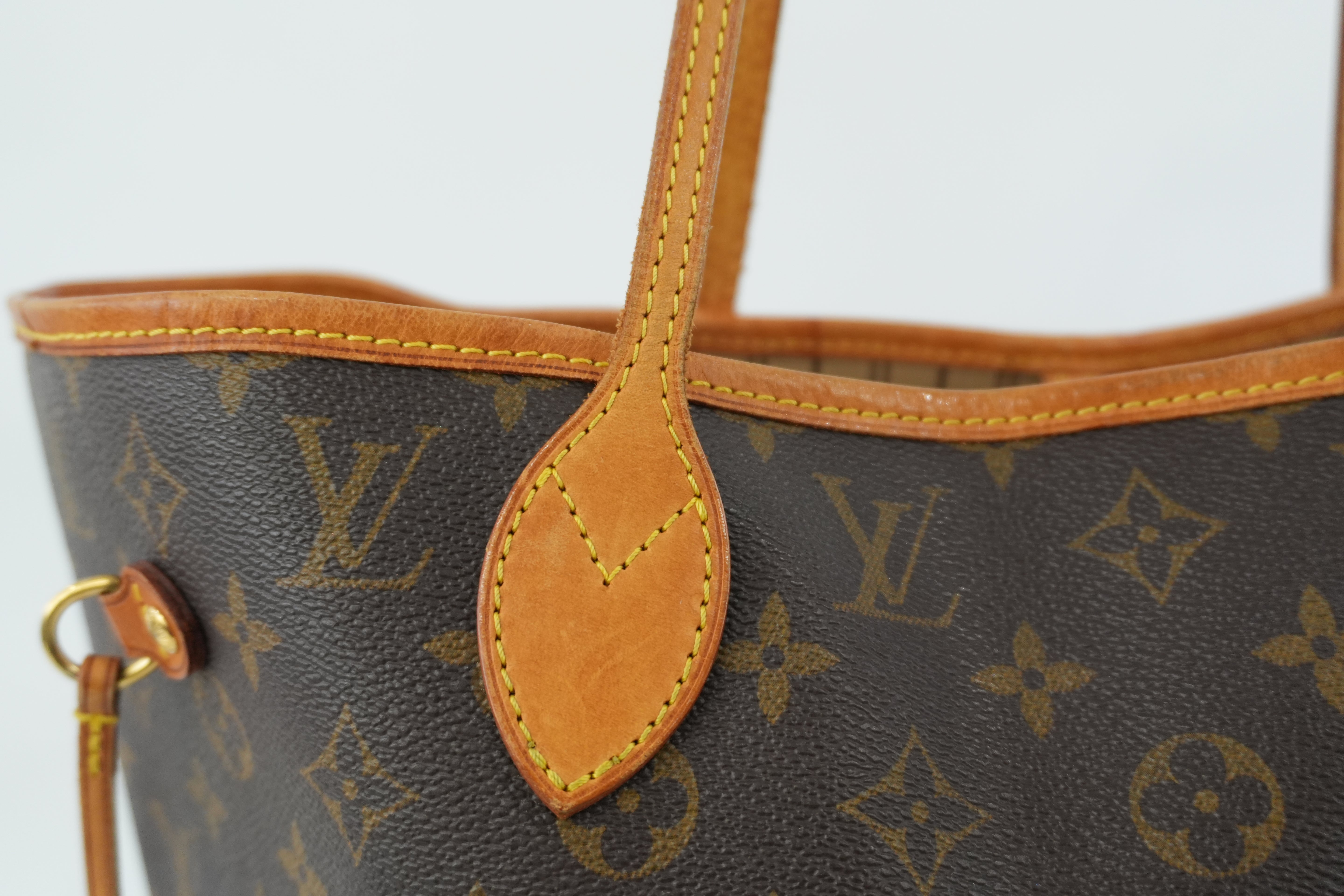 Louis Vuitton Monogram Neverfull MM Shoulder Tote Bag Used