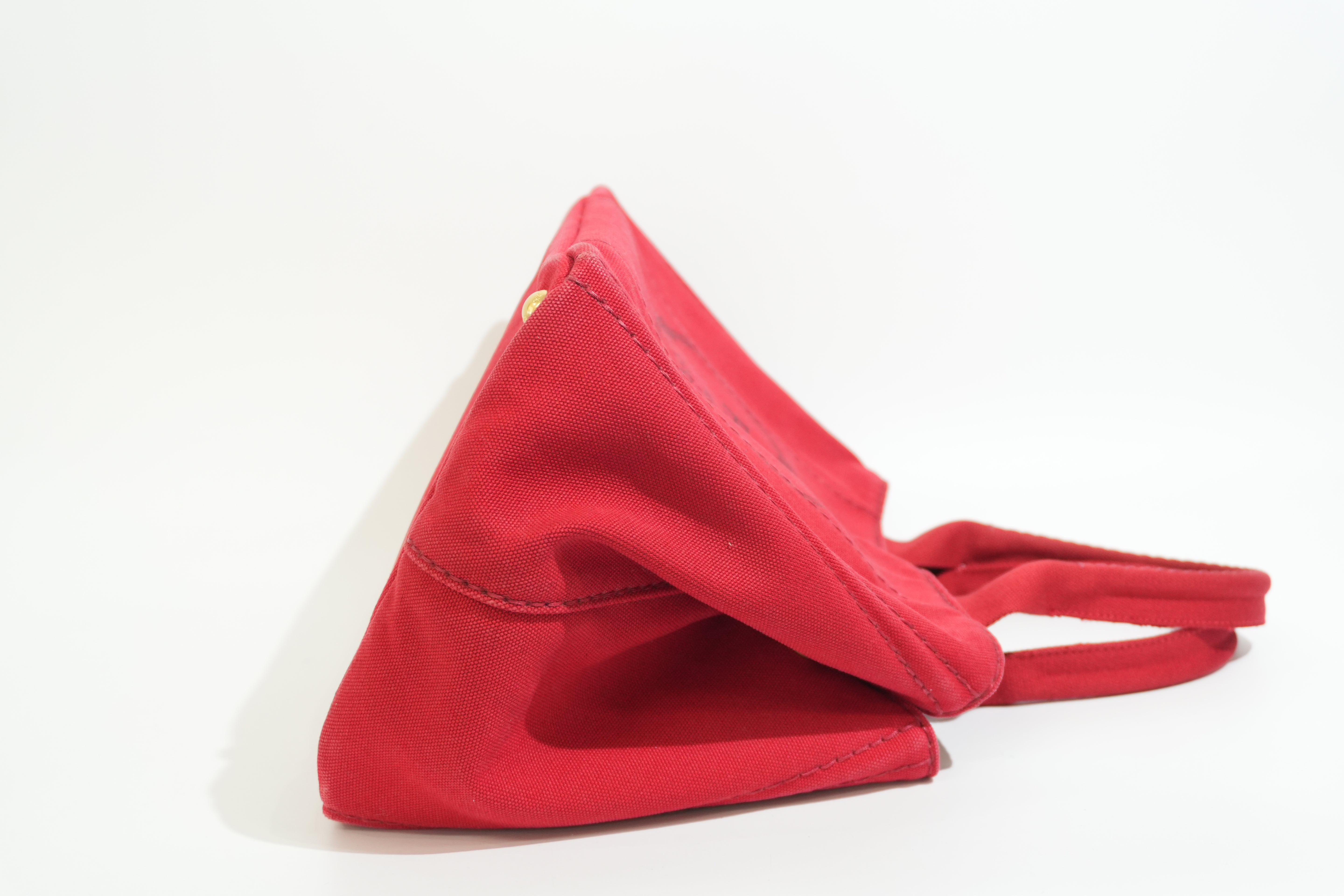 Pre-owned Prada Canapa Handbag Red