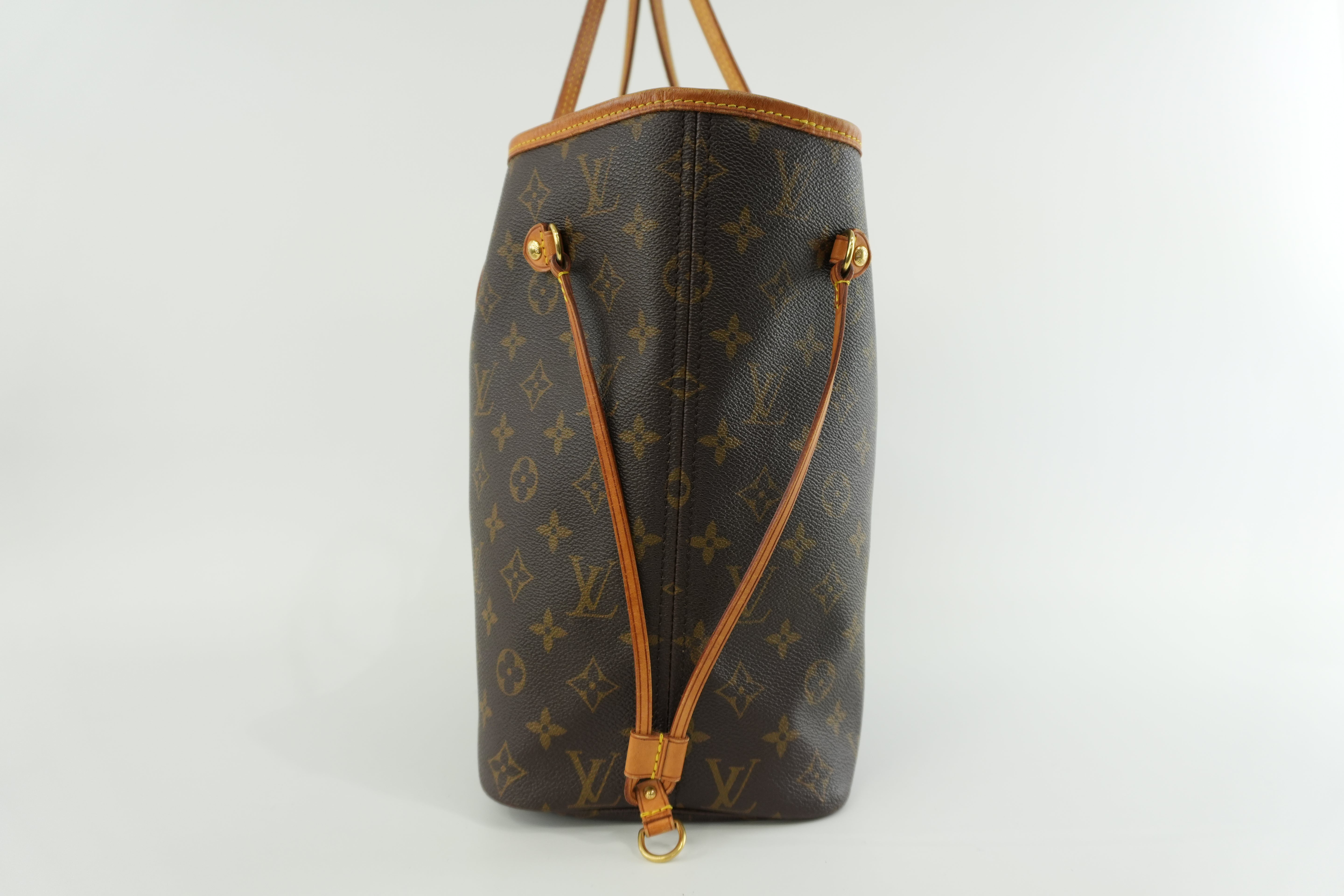 Louis Vuitton Monogram Neverfull MM Shoulder Tote Bag Used