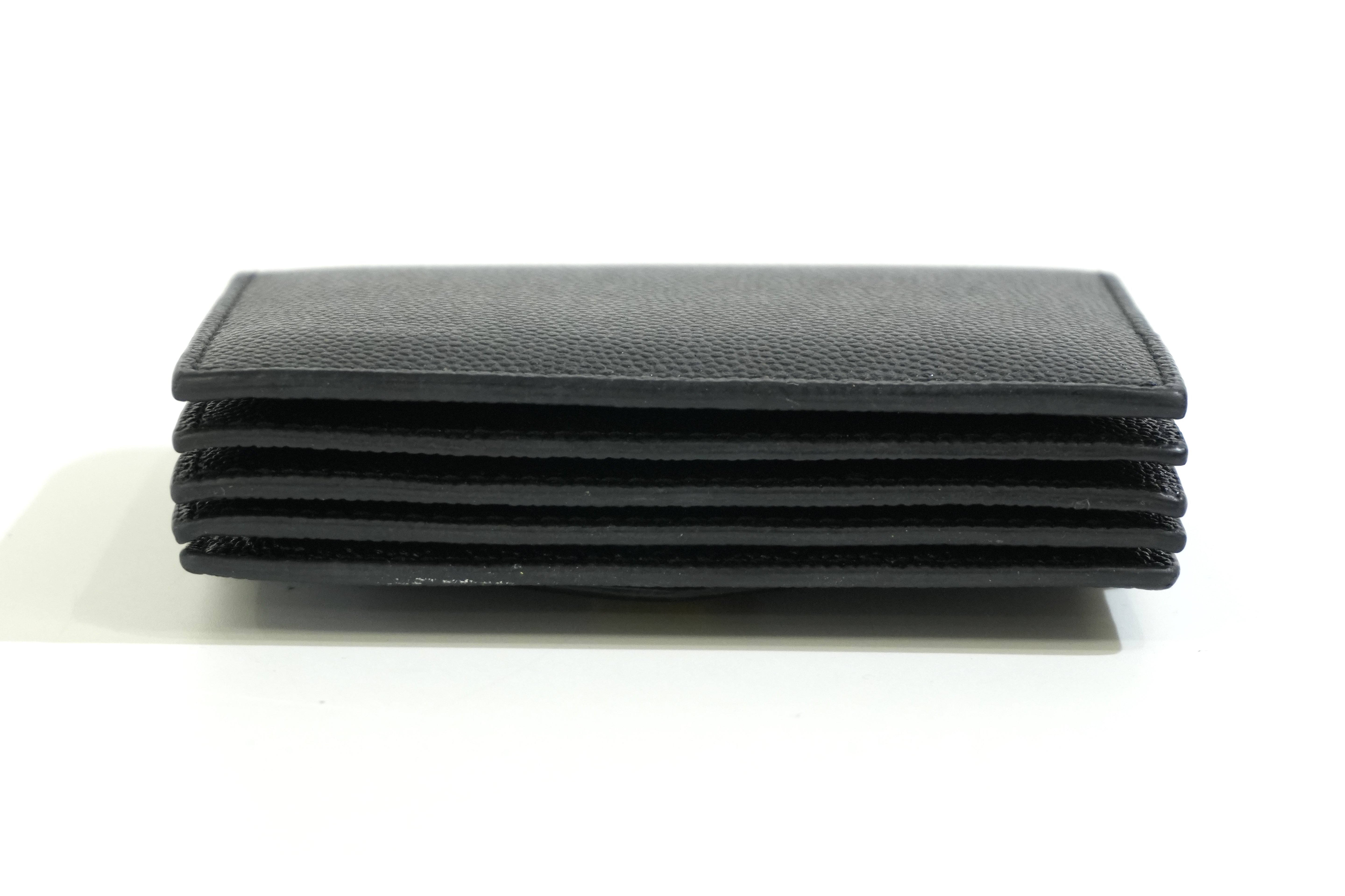 Pre-owned Saint Laurent Compact Wallet Black