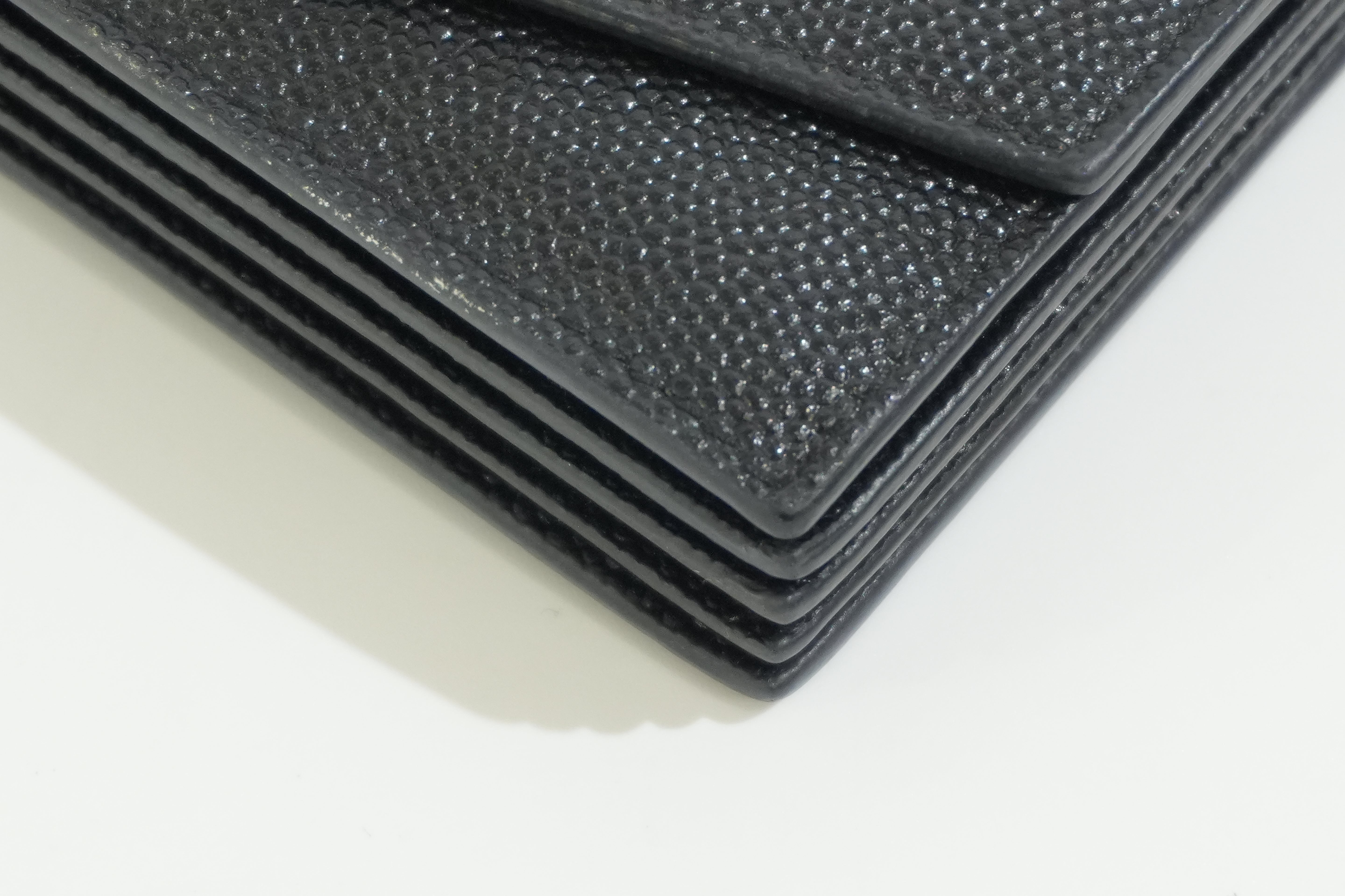 Pre-owned Saint Laurent Compact Wallet Black