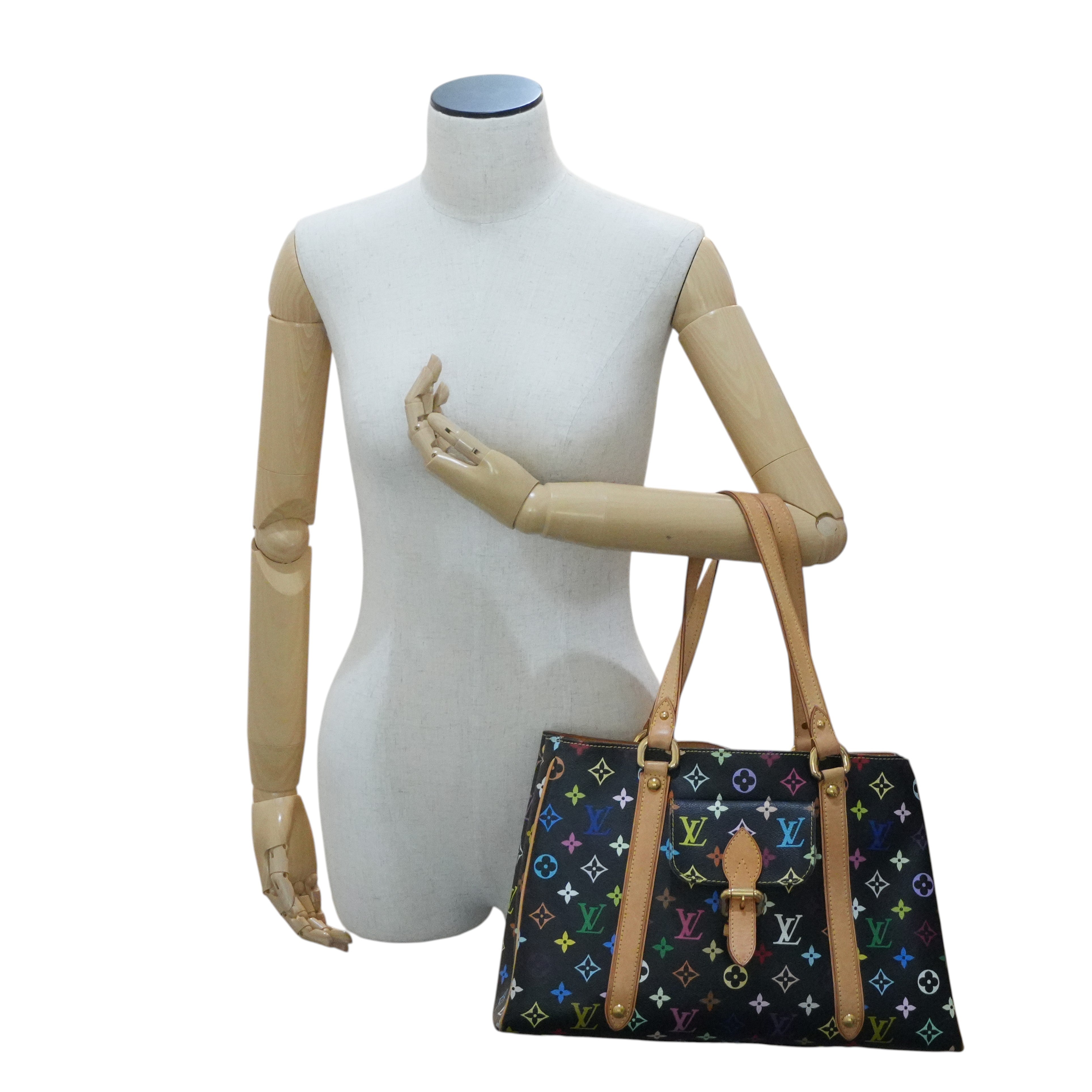 Pre-owned Louis Vuitton Multicolor Aurelia MM Tote Bag Black